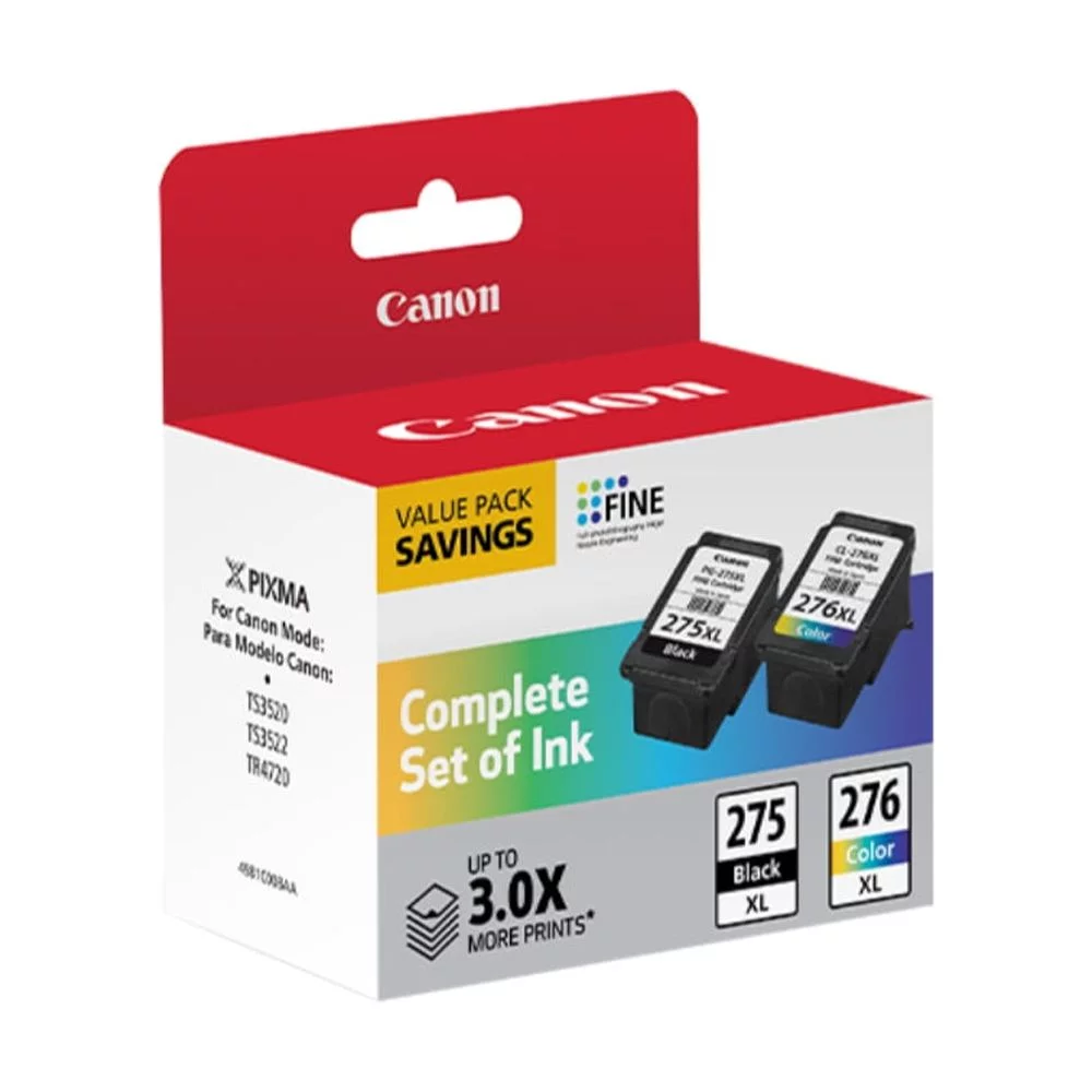 Canon PG-275, CL-276 XL Ink Cartridge, Black, Assorted Color