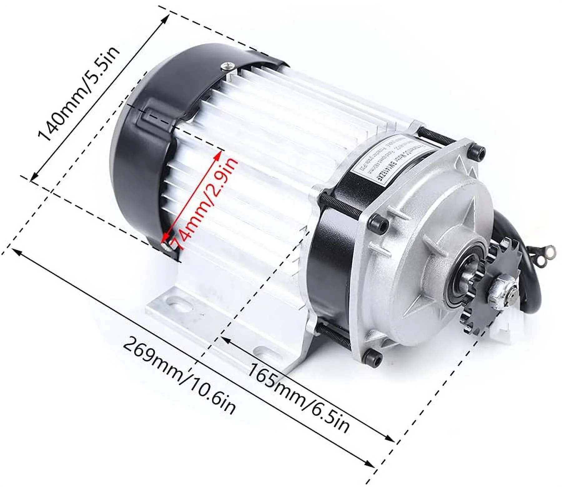 Electric Brushless Motor Kit, 48V Electric Bicycle Trike Conversion Kit with 30A Speed Controller and Throttle Grip Kit for Go Karts E-Bike Electric Throttle Motorcycle Scooter