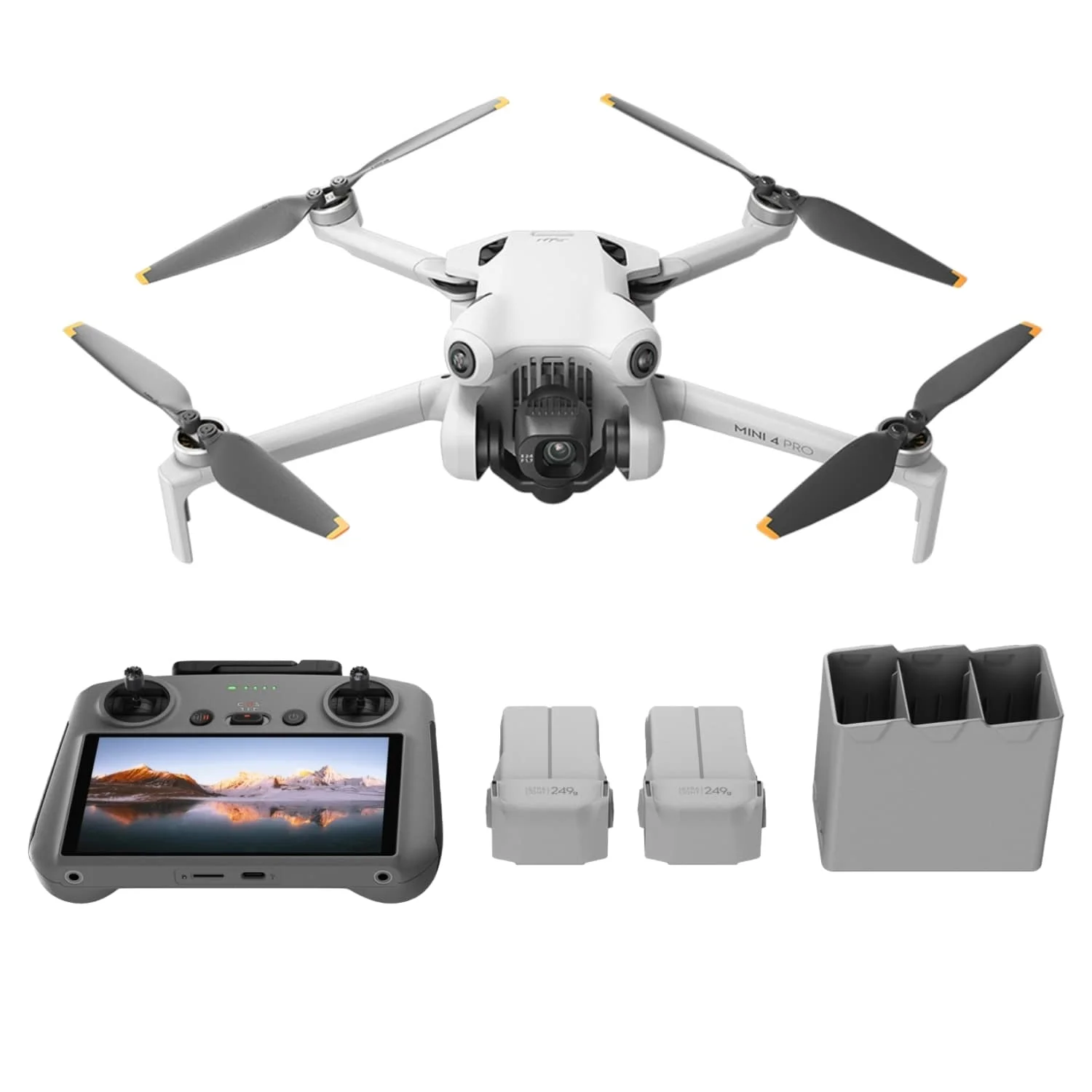 Mini 4 Pro Drone Fly More Combo, Bundle with 2x 128GB Memory Card and Care Refresh 2-Year Plan