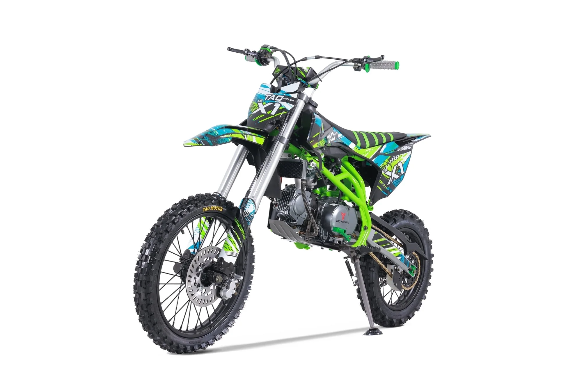TAO MOTOR 140cc DBX1 DIRT BIKE Air Cooled, 4-Stroke automatic engine Kick Start 17inch front wheels 14inch rear wheels,Green