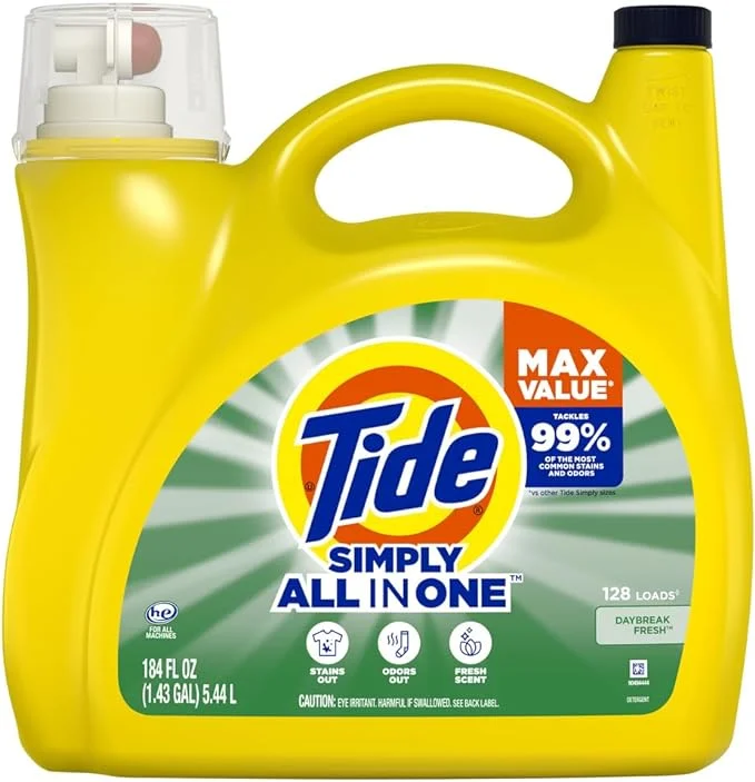 Tide Simply Liquid Laundry Detergent, Daybreak Fresh,184 oz, 128 Loads