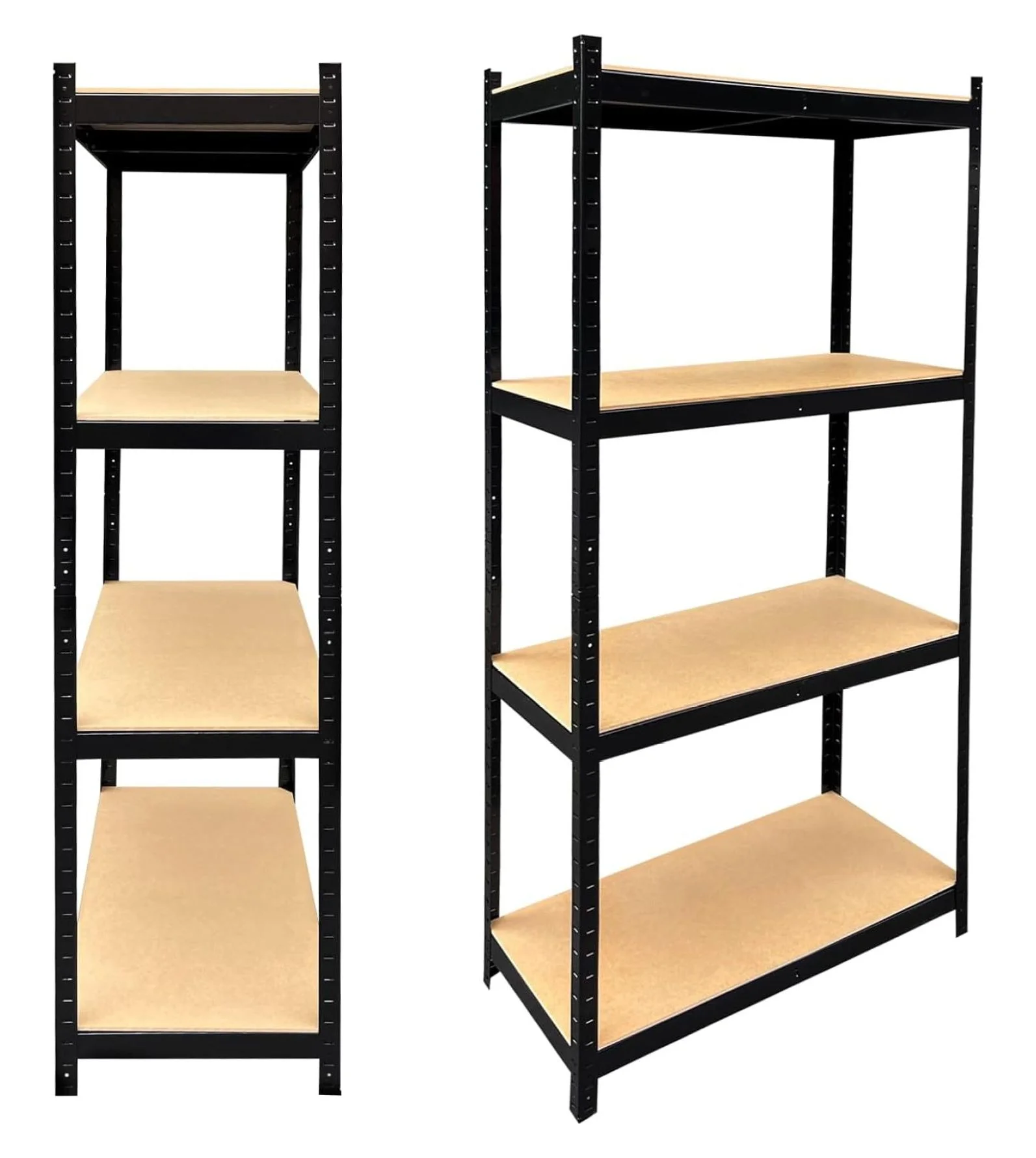 4-Tier Shelving Unit Storage Shelves Shelf Organizer 64”* 31” * 16” Heavy Duty Metal Rack Strong Sturdy Shelves Height and Shape Adjustable for Laundry Bathroom Kitchen Garage Pantry (Black)