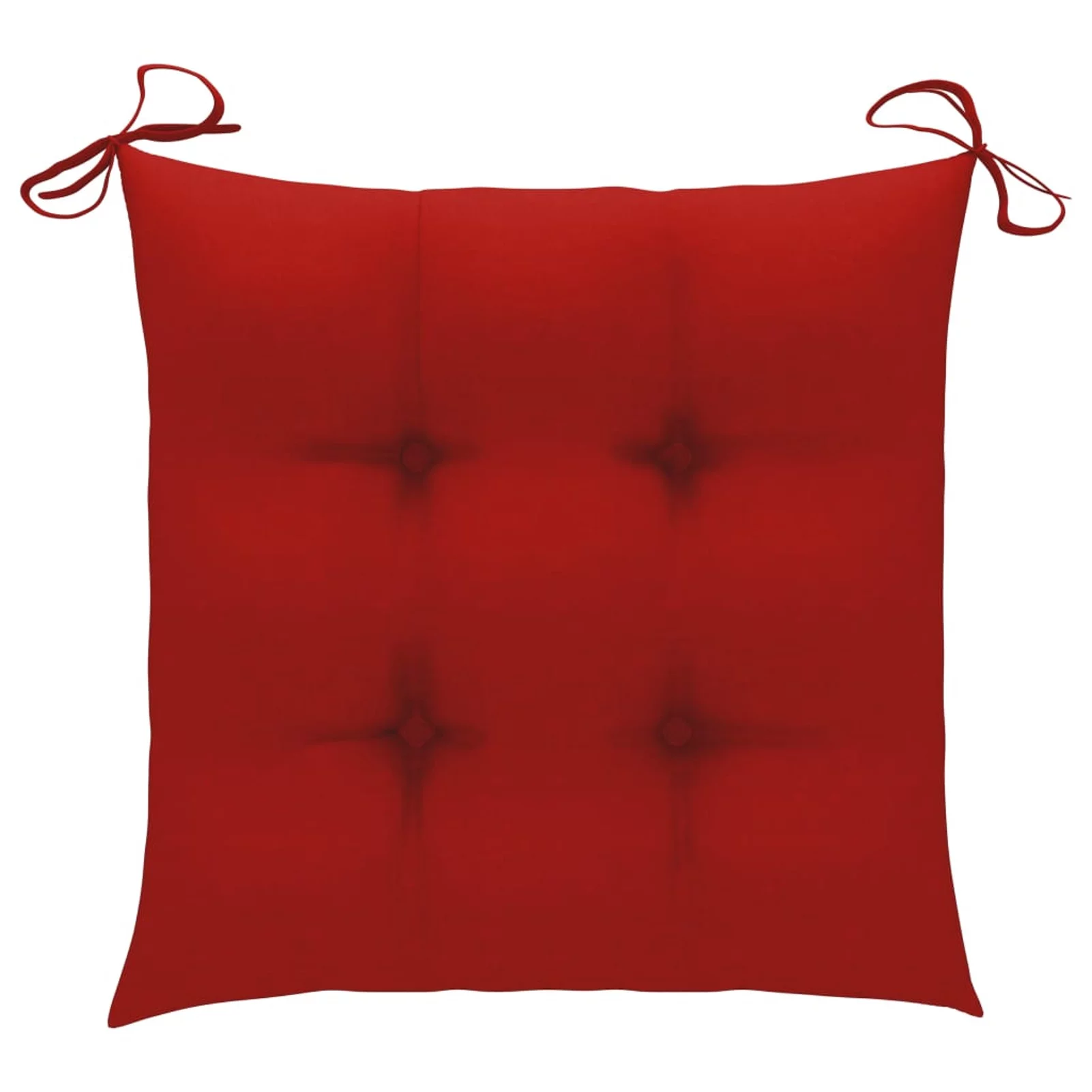 Dcenta 2 Piece Garden Chair Cushions Fabric Soft Seat Pad Patio Chair Cushion Red for Furniture 15.7 x 15.7 x 2.8 Inches (L x W x T)