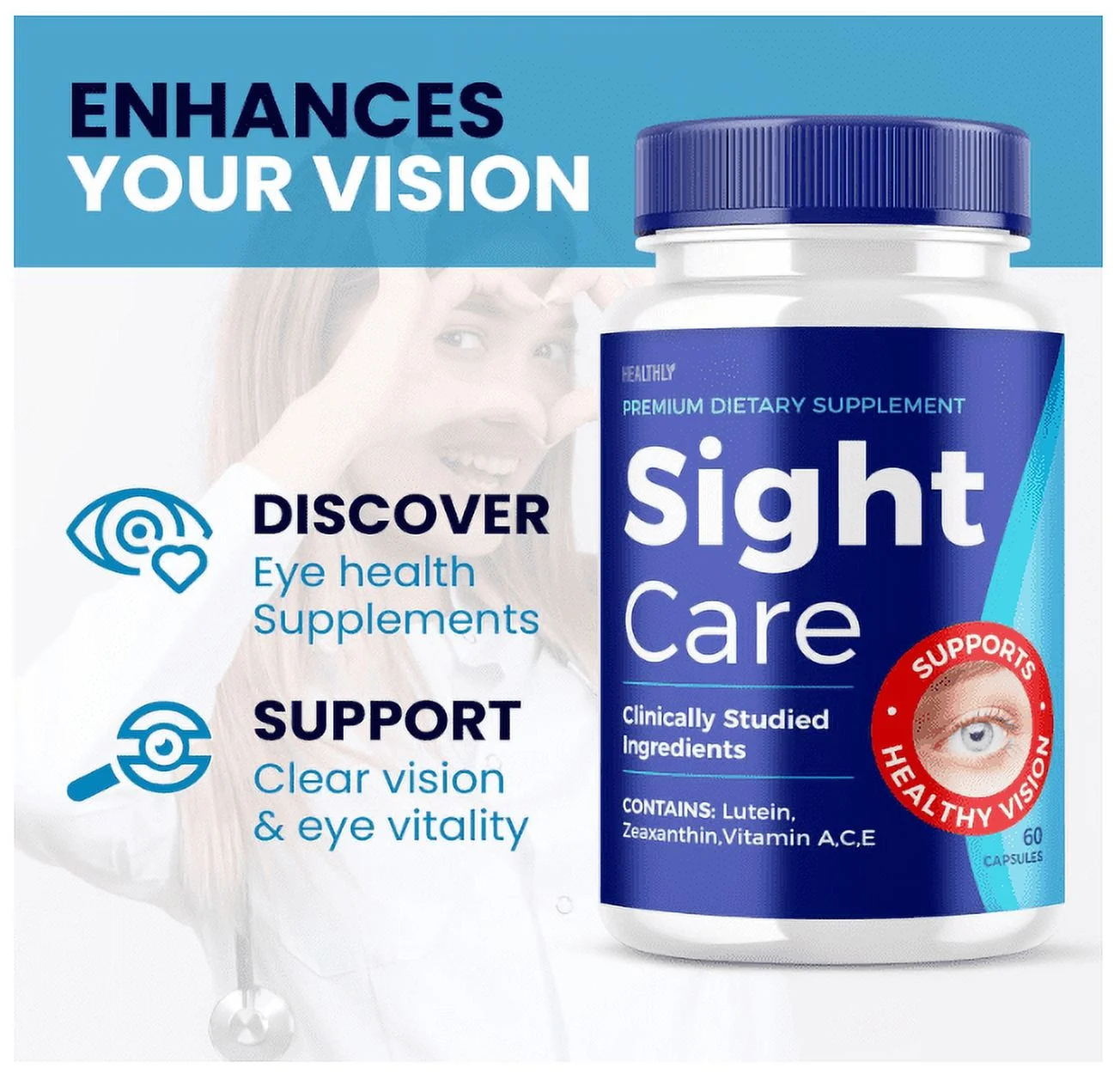 (2 Pack) Sight Care 20/20 Vision Support Vitamins Official Formula Sight Care Supplement Eye Health Formula (120 Capsules)