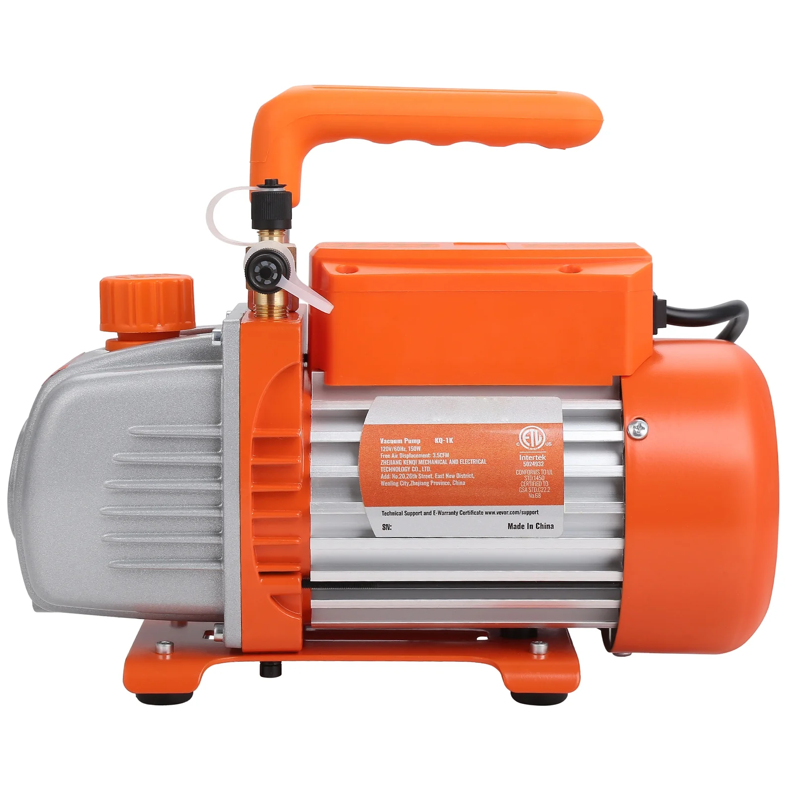 SKYSHALO 3.5CFM Vacuum Pump Air Conditioning Vacuum Pump 150W Single Stage Pump