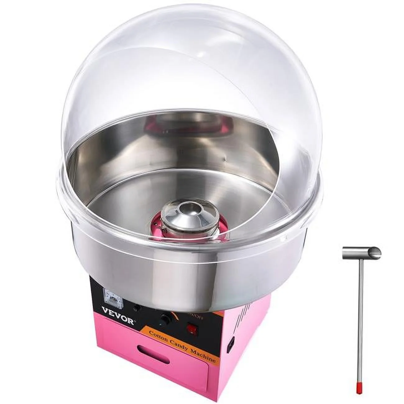 Vevor Electric Cotton Candy Machine, 1000W Candy Floss Maker - Commercial Cotton Candy Machine with Stainless Steel Bowl