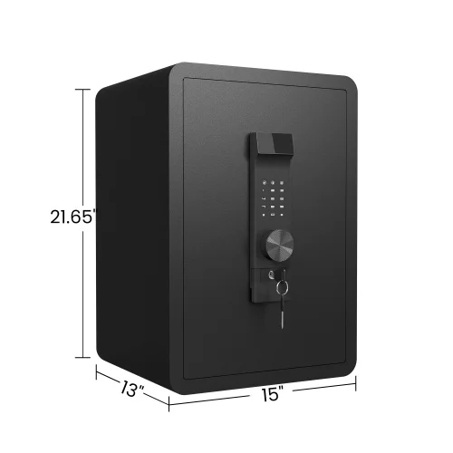 High Security Large safe, 2.5 Cubic Feet Safe with Electronic Password Lock, sSafe with Private Cabinet Suitable for home, Office, and Hotel use