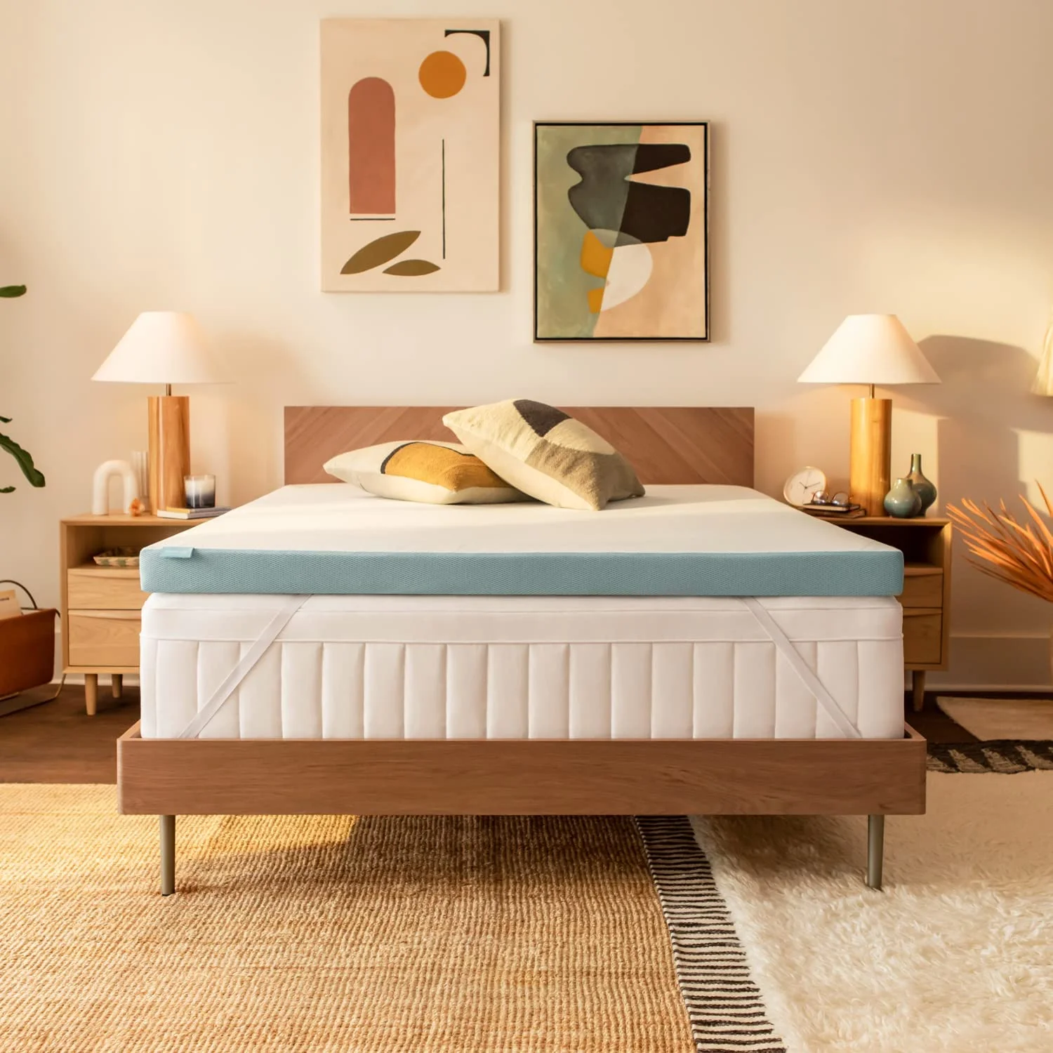 YANRUI TEMPUR-Adapt + Cooling 3-Inch King Mattress Topper Medium Luxury Premium Foam, Washable Cover, Medium Cooling Topper,white
