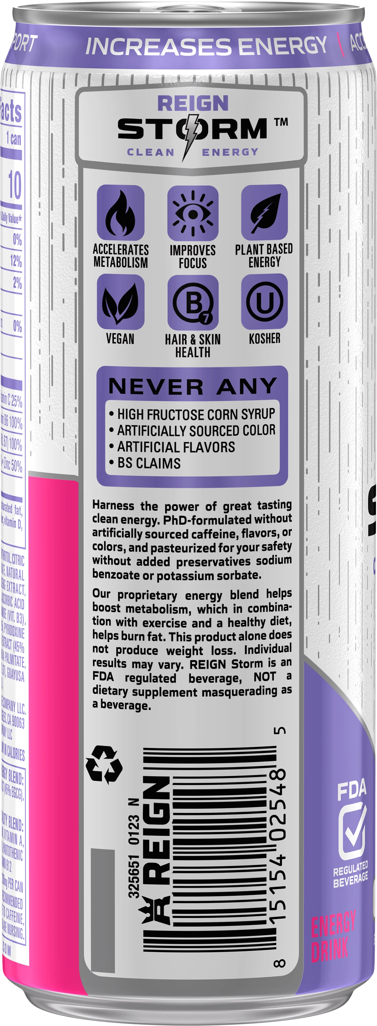 Reign Storm, Harvest Grape, Clean Energy Drink, 12 fl oz