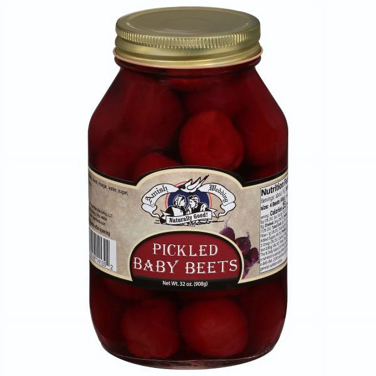 Amish Wedding Pickled Baby Beets Ready to Eat USA Made 32 Oz Glass Jar