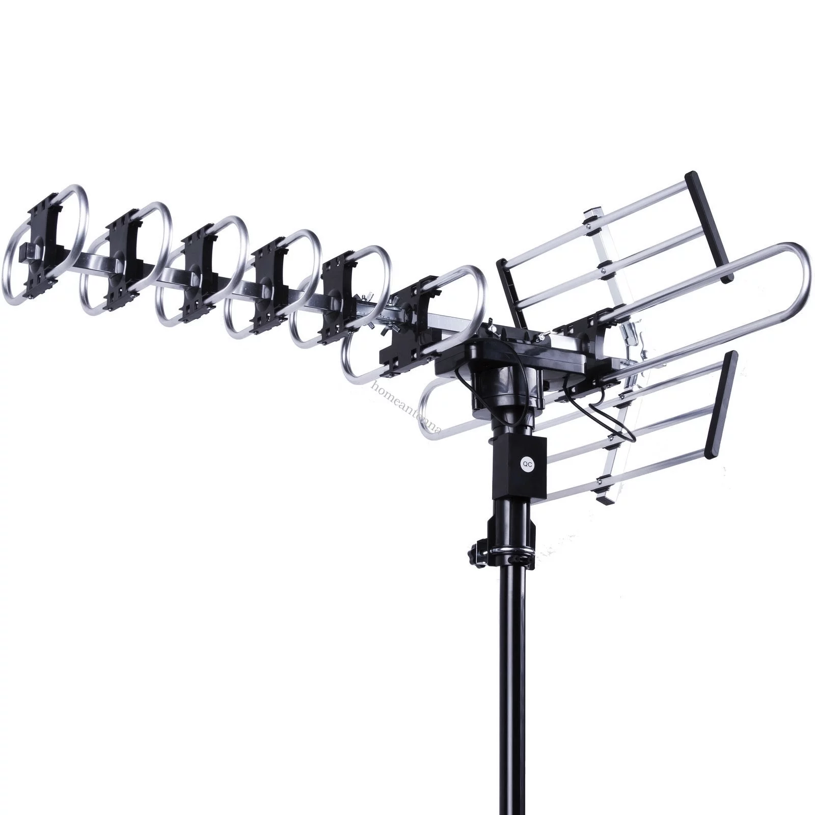 Five Star Outdoor 4K HDTV Antenna Long Range Auto Gain Control Long Range with Motorized 360 Degree Rotation with Amplifier