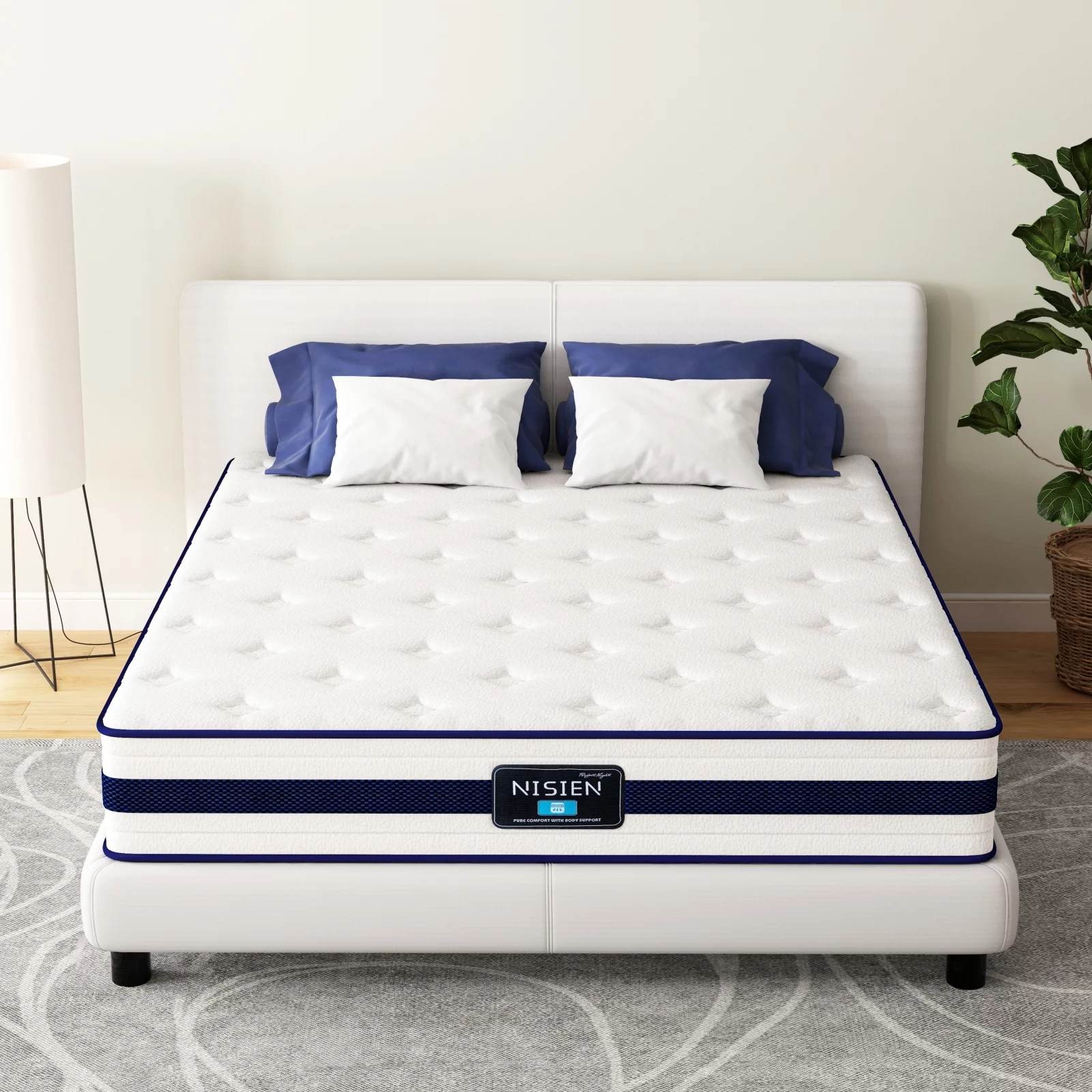 Generic Hybrid Queen Mattress 12 Inch, Queen Size Spring Gel Memory Foam Mattress, Medium Firm Queen Mattresses in a Box