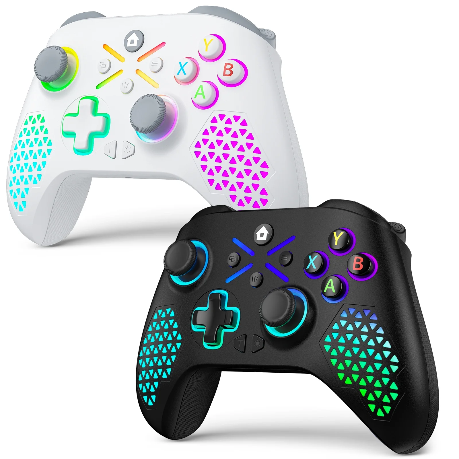 2 Pack Wireless Xbox Controller for Xbox One, with RGB LED Light Compatible with Xbox One, XboxOne X/S, Xbox Series X/S ,Windows PC