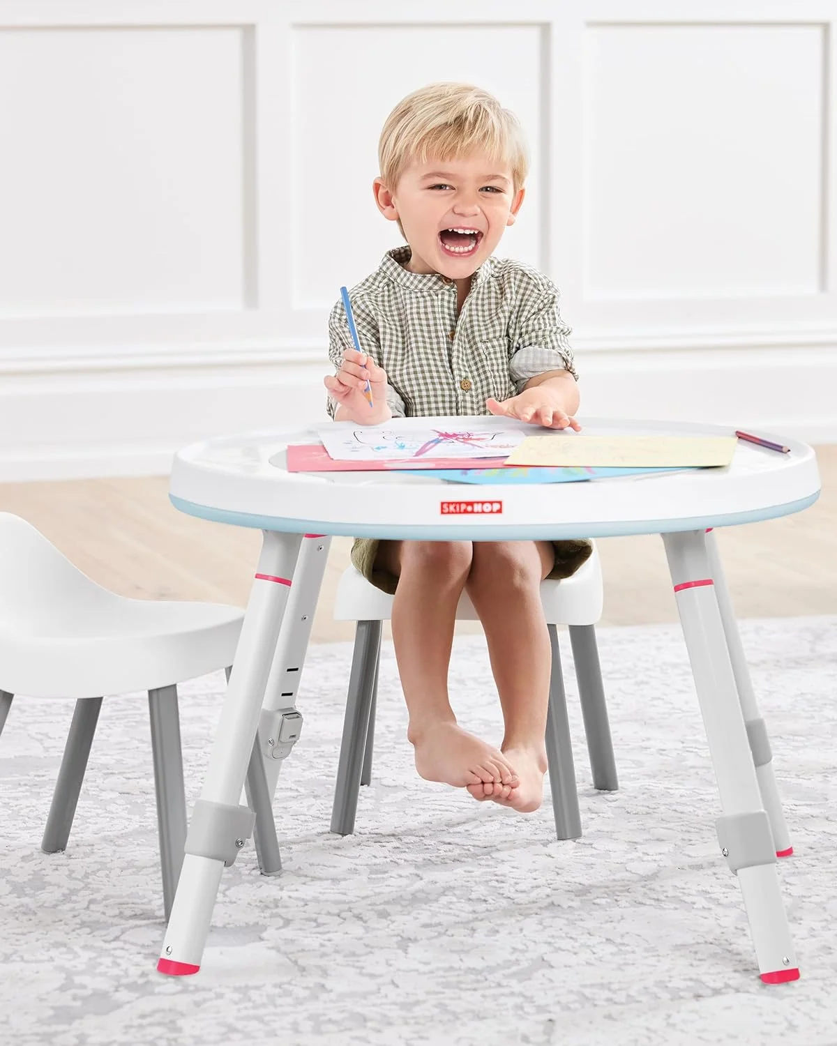 Skip Hop Baby Activity Center: Interactive Play Center with 3-Stage Grow-with-Me Functionality, 4mo+, Silver Lining Cloud