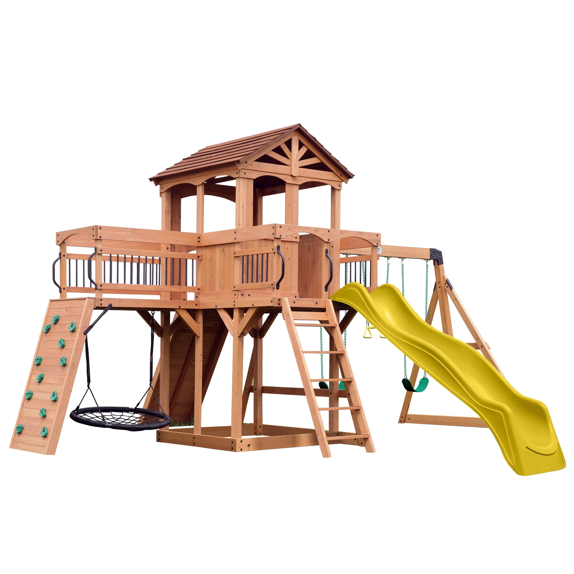 Backyard Discovery Sterling Point With Yellow Wave Slide