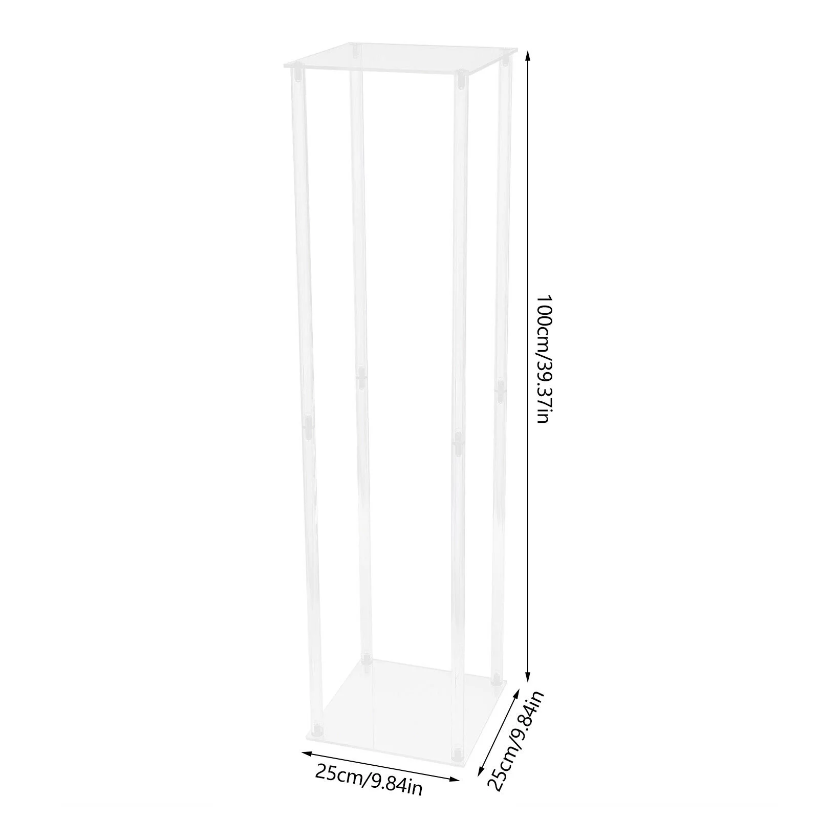 5Pc Acrylic Floor Vase Column Clear Flower Stand Geometric Centerpieces Vase 39