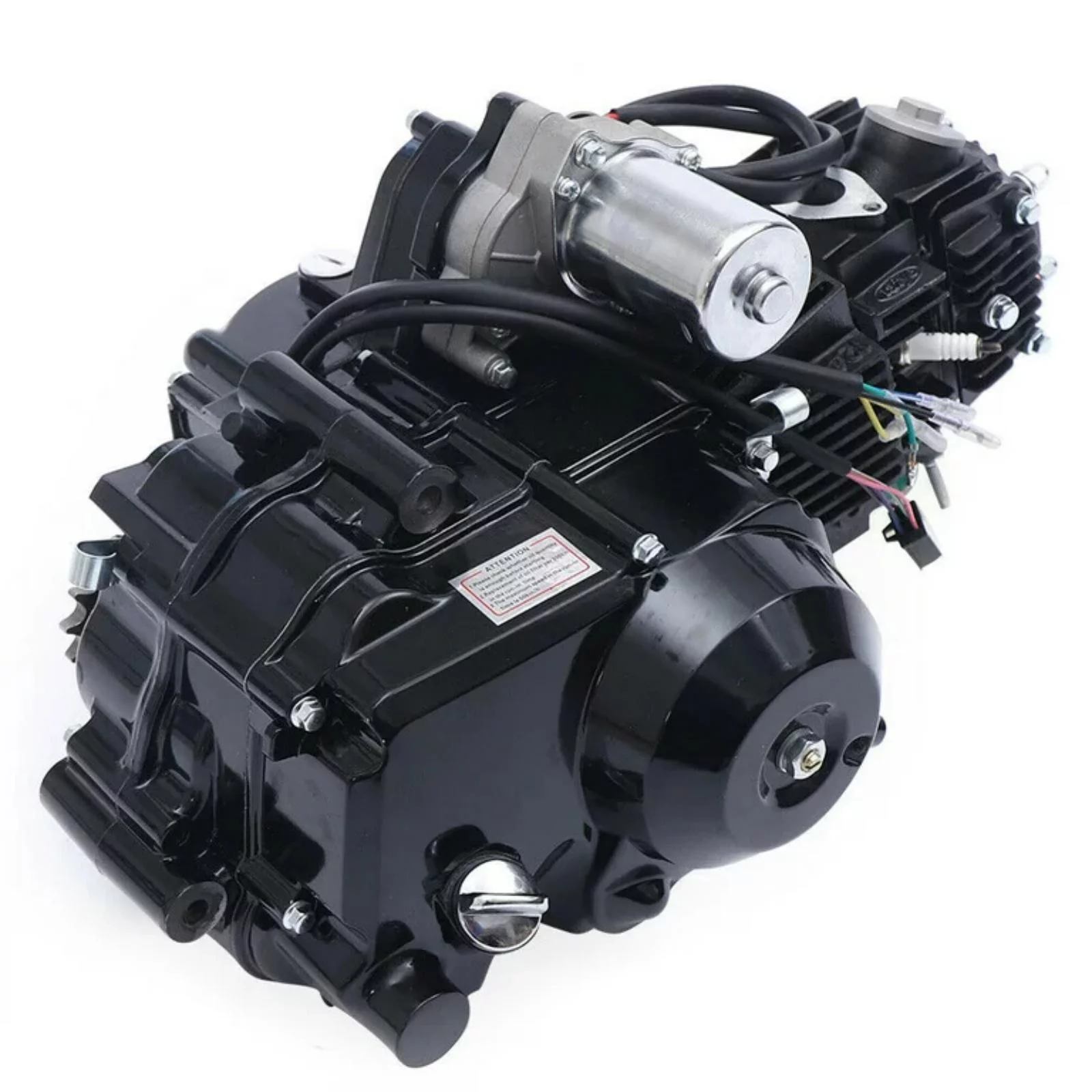Loyalheartdy 110cc 4-stroke Engine Motor Single Cylinder Air Cooling System ATV Engine Motor Semi Auto Reverse Electric Start for Go Kart