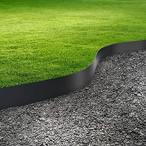 Vodaland - Terrace Board, Landscape Edging 30ft Coil, Grass Barrier, Bender Board, Garden Liner, Black