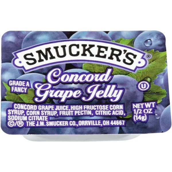 Smucker's Concord Grape Jelly .5 oz Case of 200 Cups