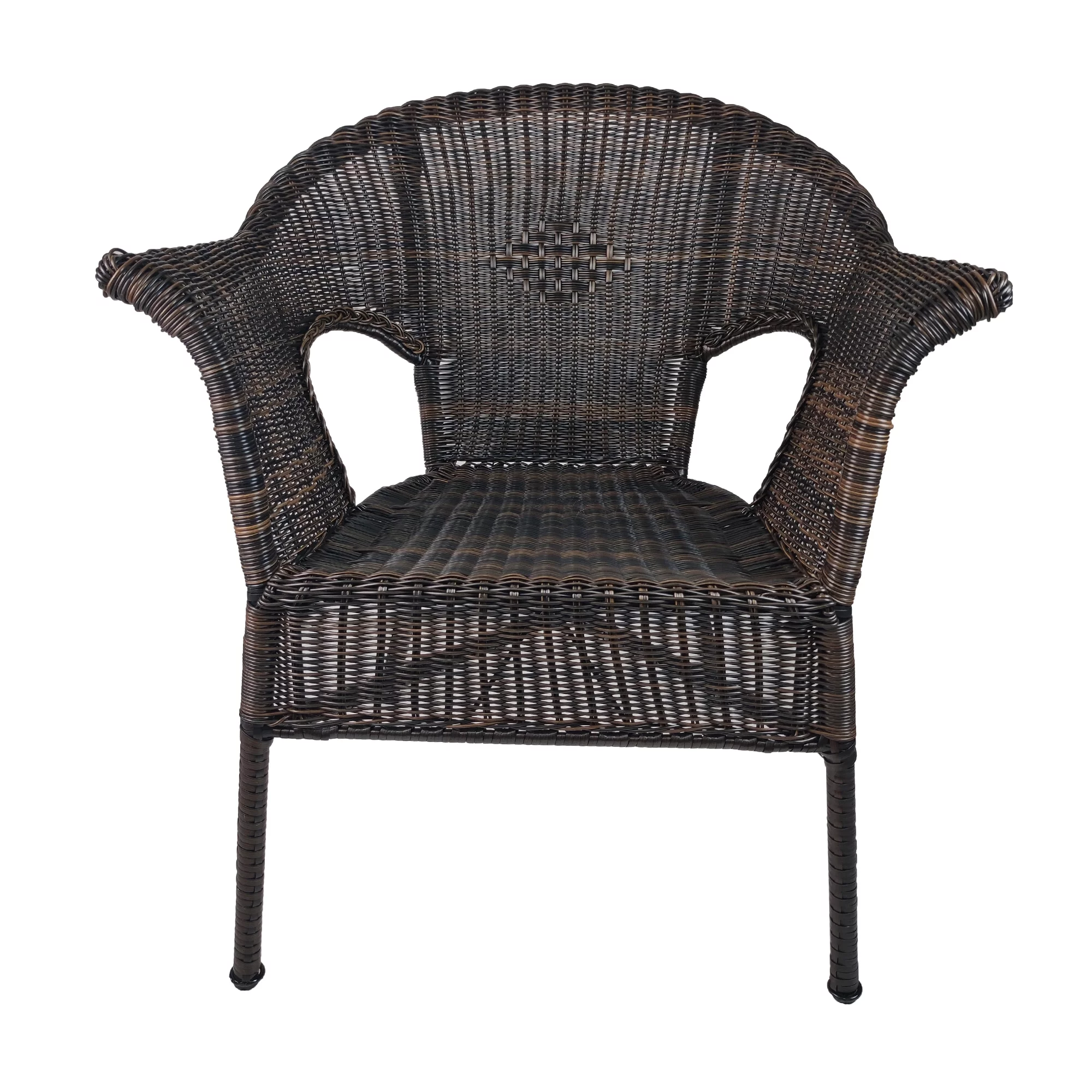 Dubbin Outdoor Wicker Stacking Dining Chair Rattan Indoor-Outdoor Restaurant Chair