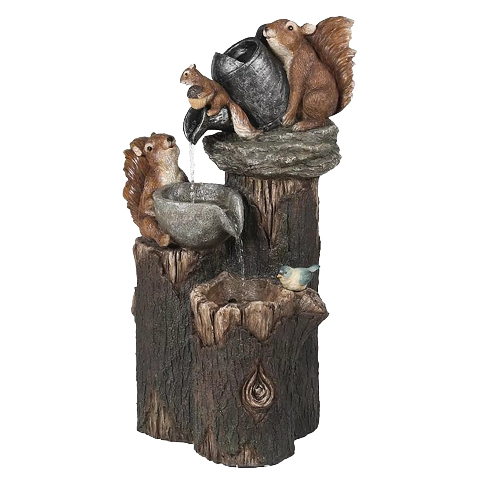 Garden Statue - Animal Sculptures Squirrel Outdoor Decoration Light (Solar)