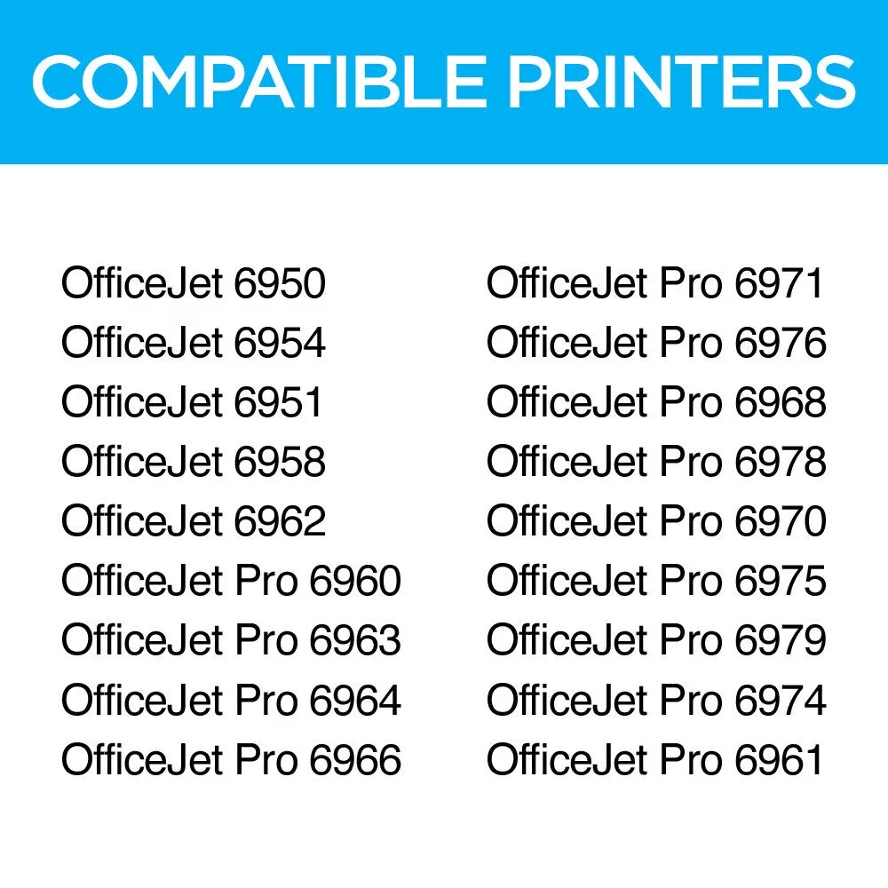 LD Products Compatible Replacement for HP 902xl Ink Cartridges Combo Pack 902 XL High Yield (1 Black 1 Cyan 1 Magenta 1 Yellow 4-Pack) for OfficeJet Pro 6950 6958 6962 6963 6964 6968 6978 6970 6979