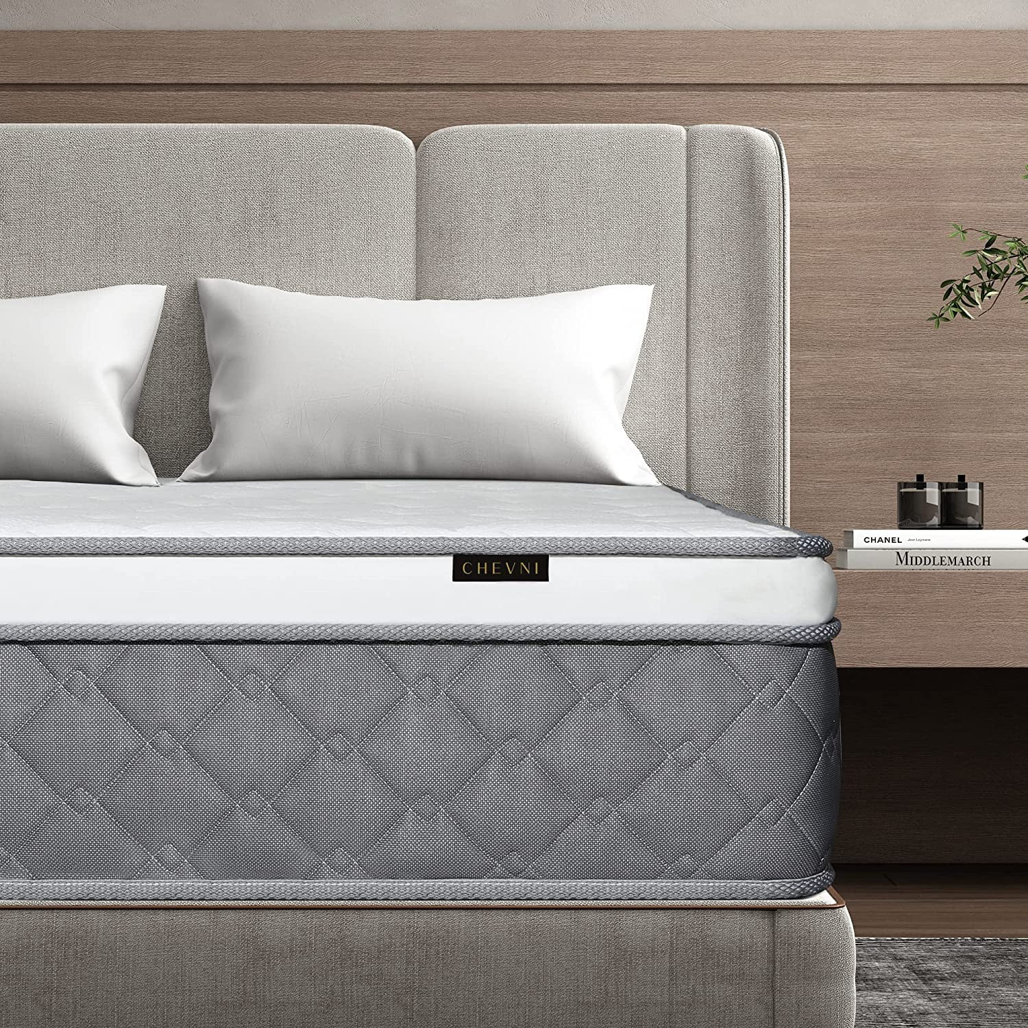 Queen Mattress 10 inch Hybrid Mattress with Gel Memory Foam Motion Isolation Individually Wrapped Pocket Coils Euro Top Design Queen Size Mattresses