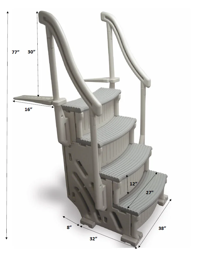 Above Ground Confer Curve Steps Various sizes and colors
