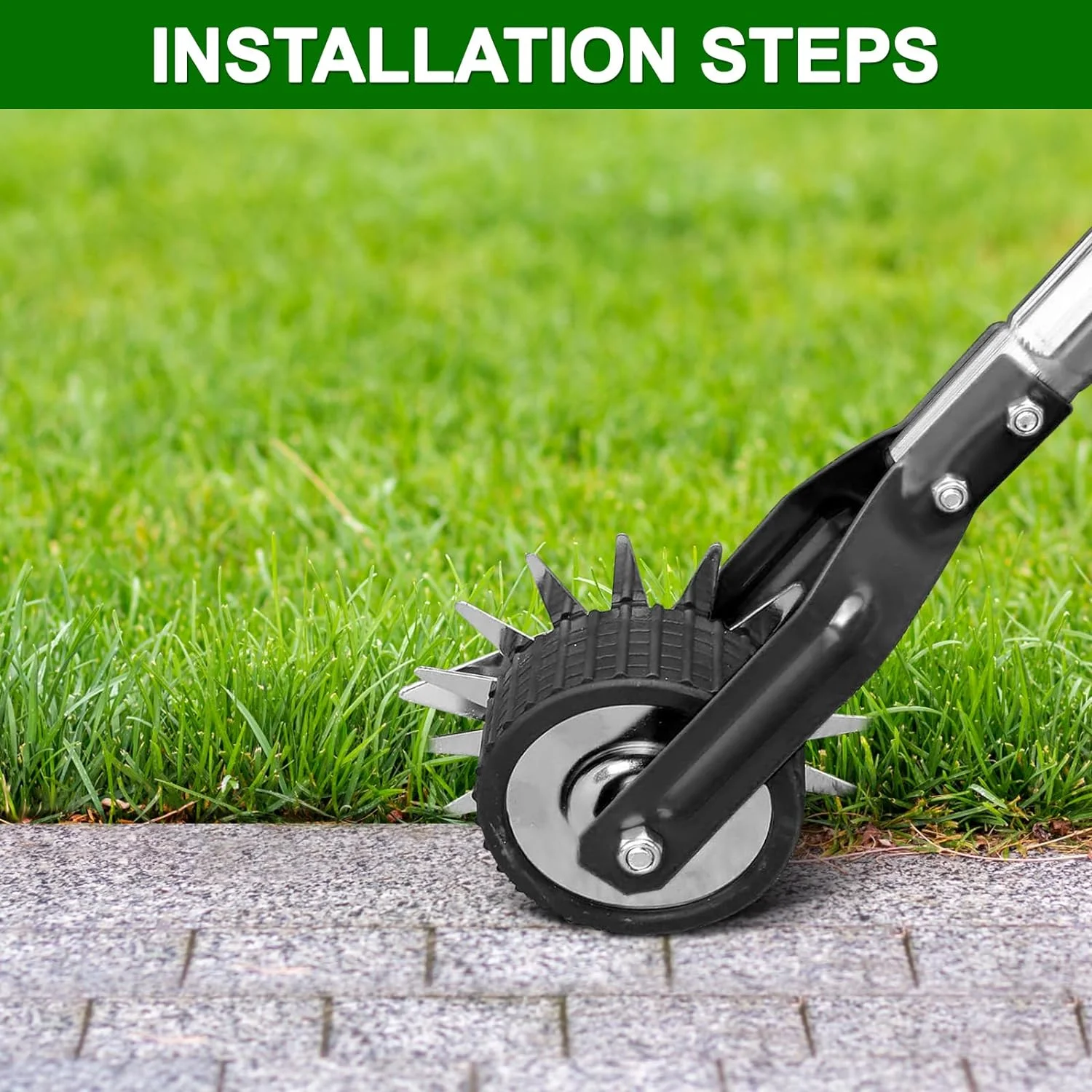 Wheel Rotary Edger, 67in Manual Lawn Edger, Hand Garden Edger with Adjuatable Length, Ideal for Precise Grass Trimming Along Sidewalks, Driveways, and Flower Bed