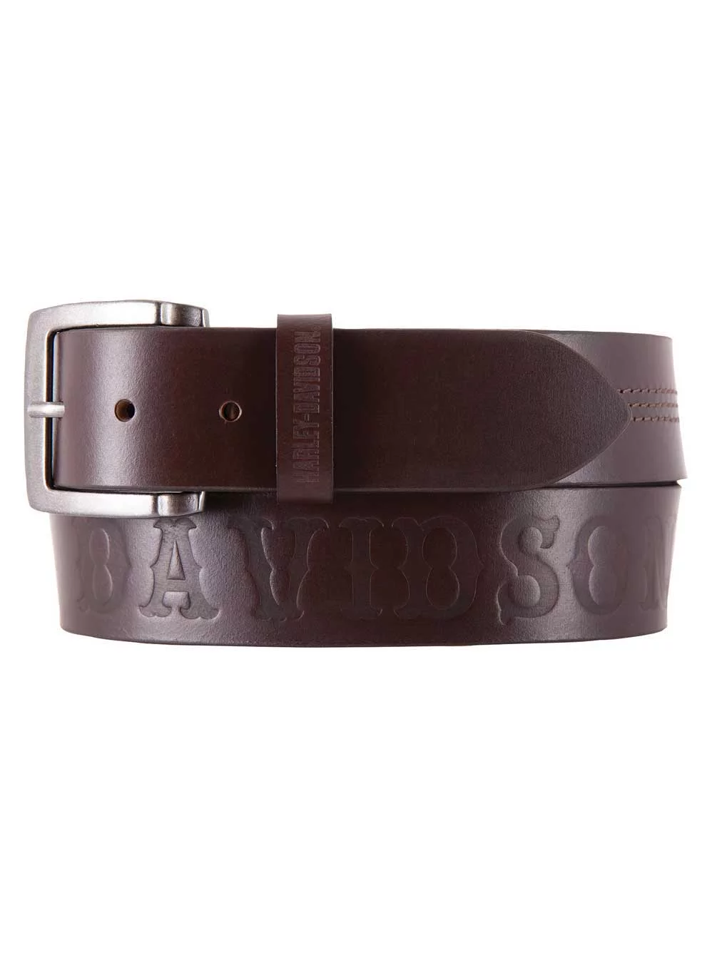 Harley-Davidson Men's Heritage Stitched Genuine Leather Belt HDMBT11623-BRN (32), Harley Davidson