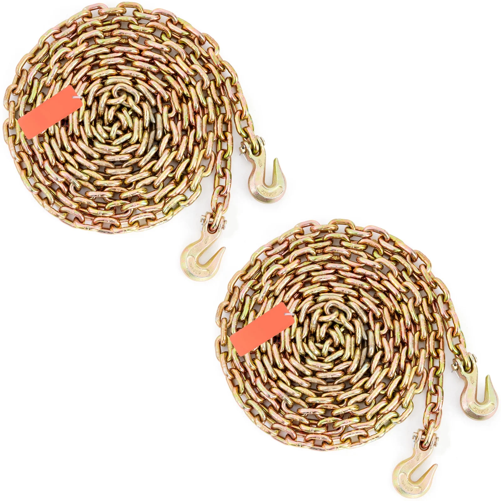 SKYSHALO Bundle Chain G80 Tow Chain with Hook 7100 lb. Load 3/8 in. x 20 in. 2-Pack