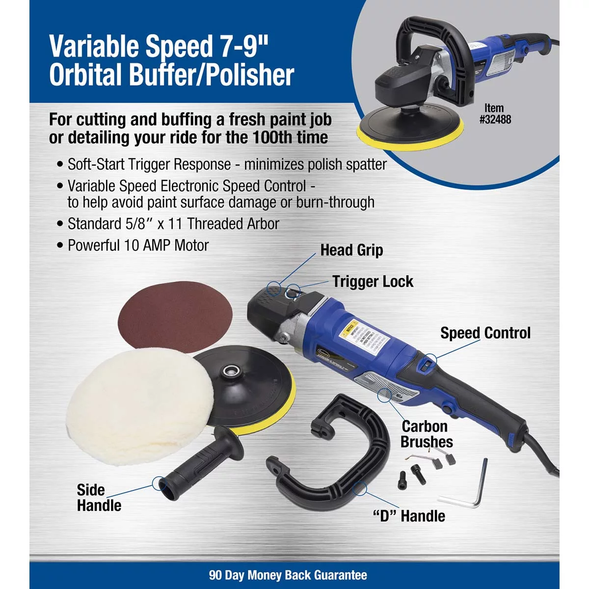 Eastwood Variable Speed 7-9 Inch Buffer Polisher
