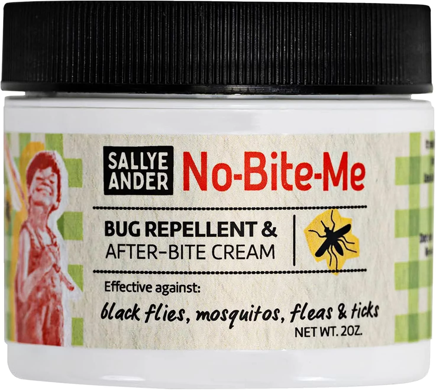 SALLYEANDER No-Bite-Me Natural Bug Repellent & Anti Itch Cream - Safe for Kids and Infants - Repels Mosquitoes, Black Flies, Fleas, and Ticks - 2 oz 2 ounces NEW