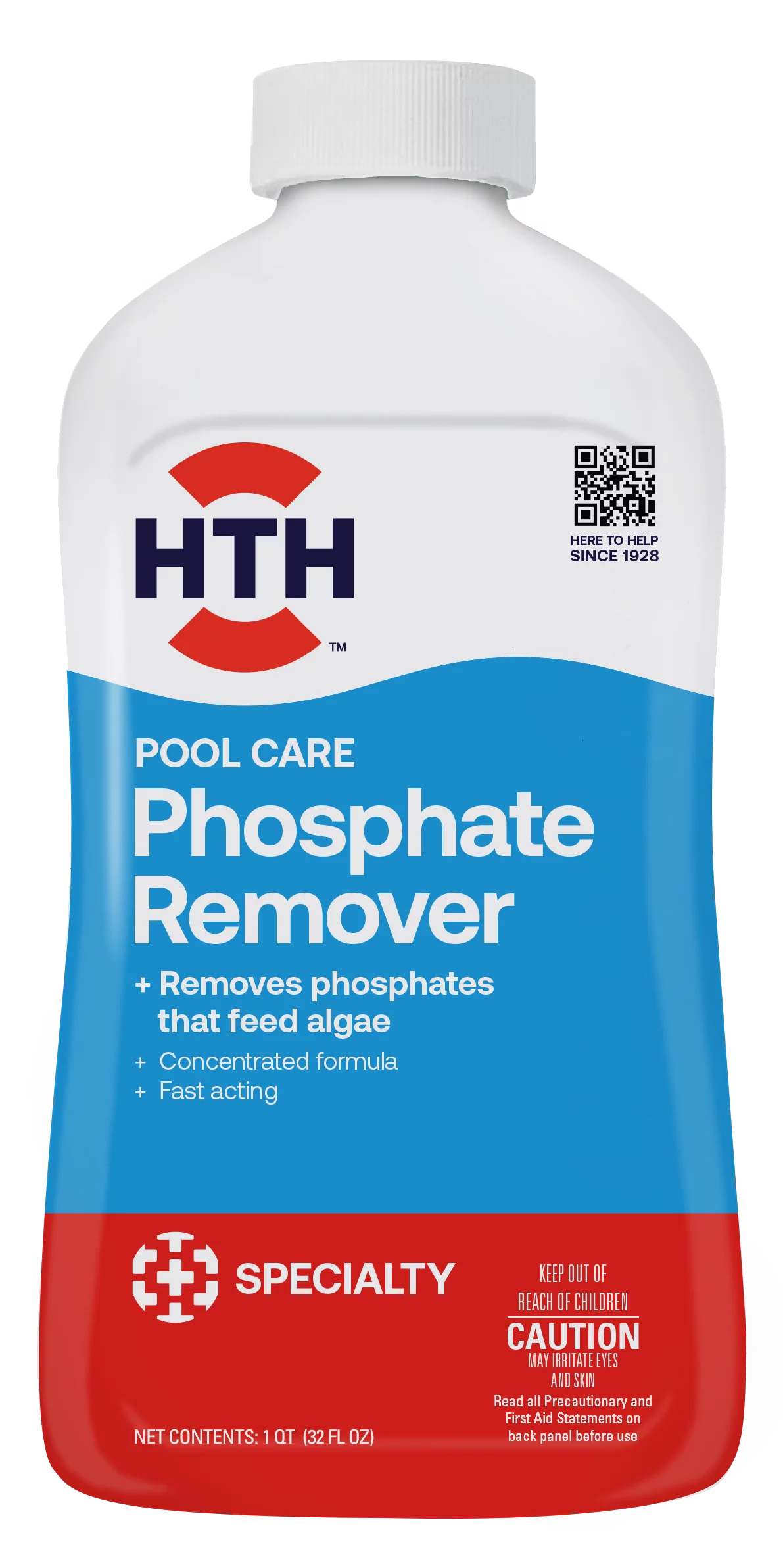 HTH Pool Care Phosphate Remover for Swimming Pools, 32oz