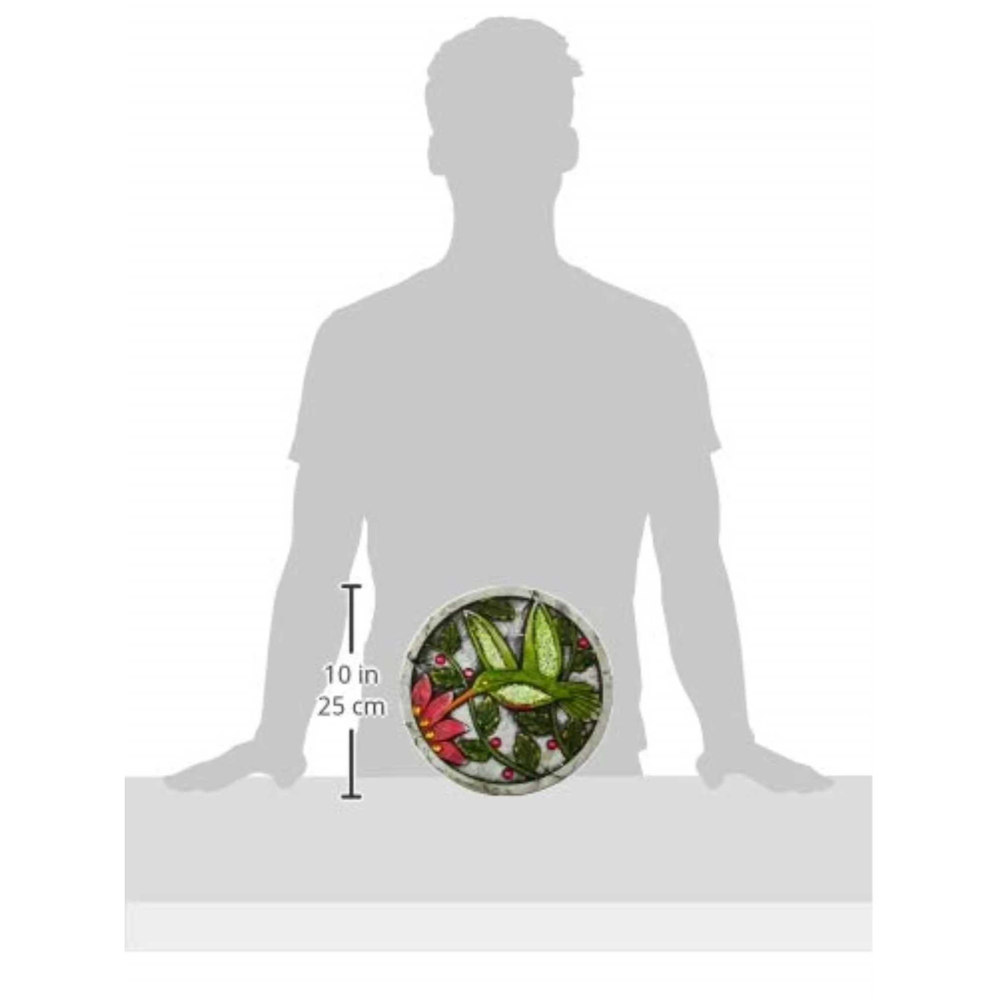 Green Hummingbird Cement Garden Stepping Stone