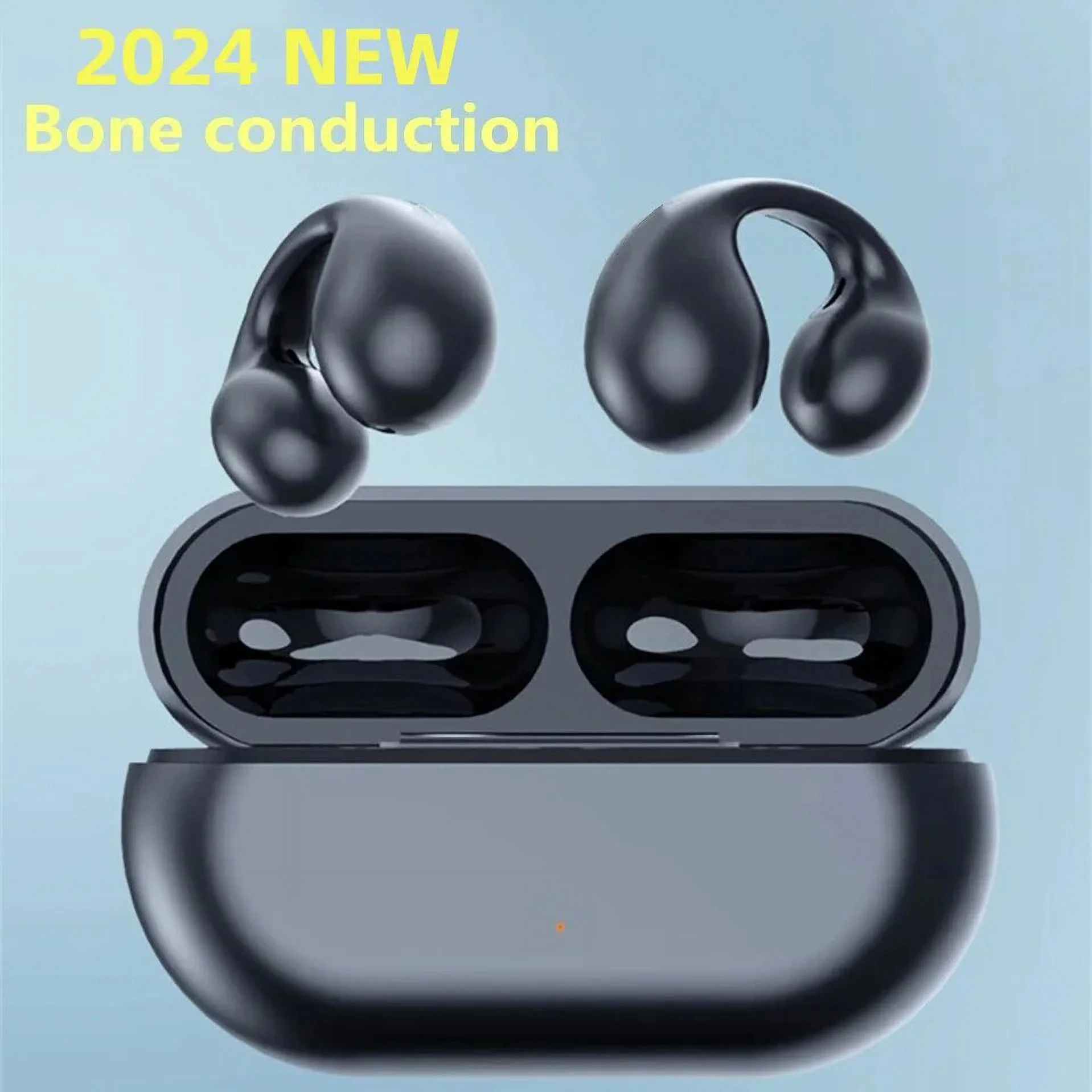 2024 NEW TWS Wireless Bluetooth Earphones Noise Reduction Headset Sports Waterproof Headphones Stereo Earbuds For Smartphone Black