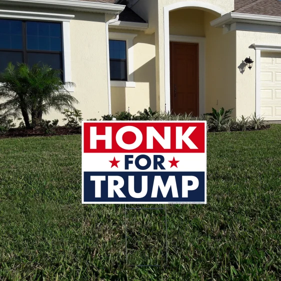 Donald Trump 2024 Yard Sign, Honk For Trump, 18
