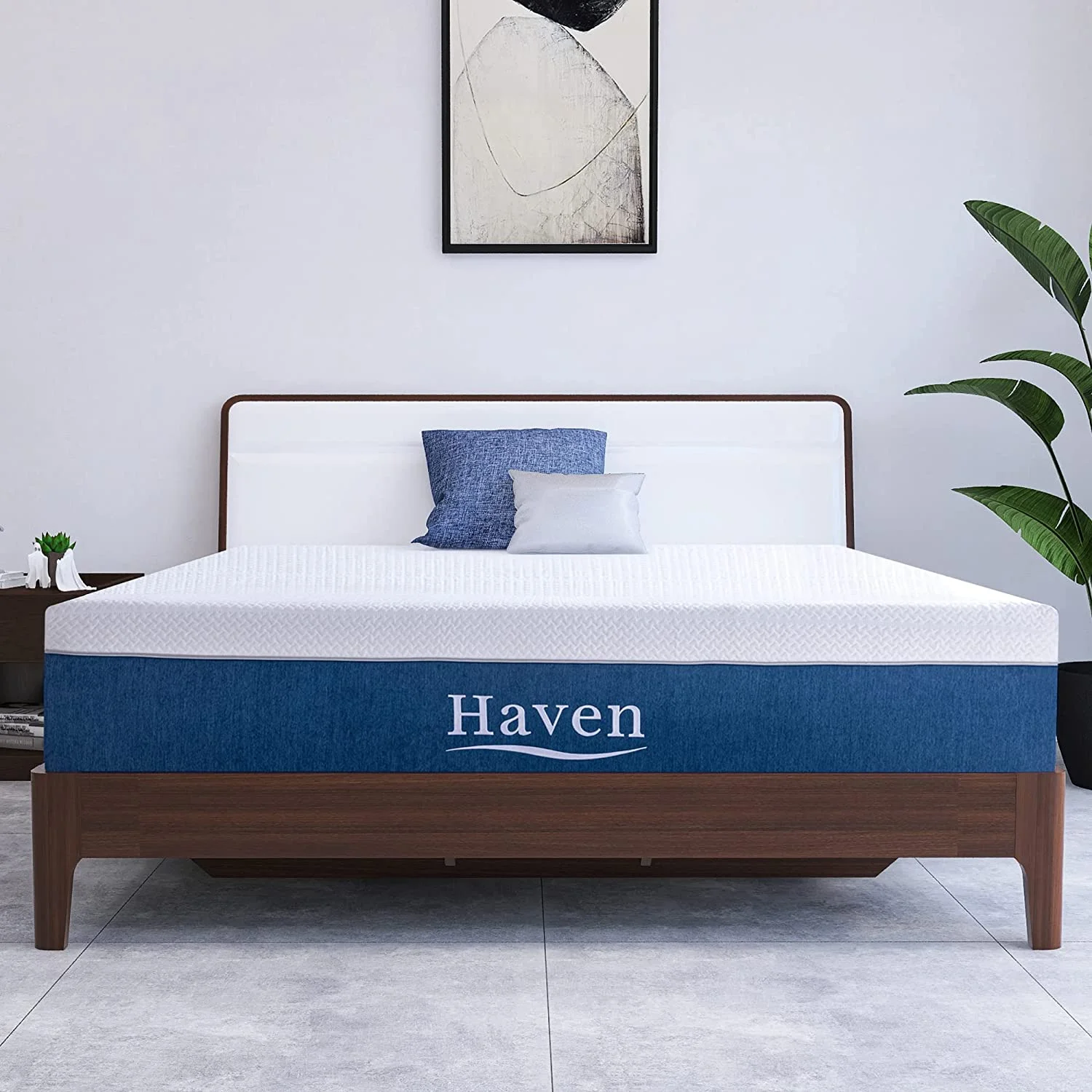 10 Inch Queen Size Memory Foam Mattress with Removable Cover Gel Infused Medium Firm Mattress Compressed in a Box CertiPUR-US Certified Made in USA (Queen)