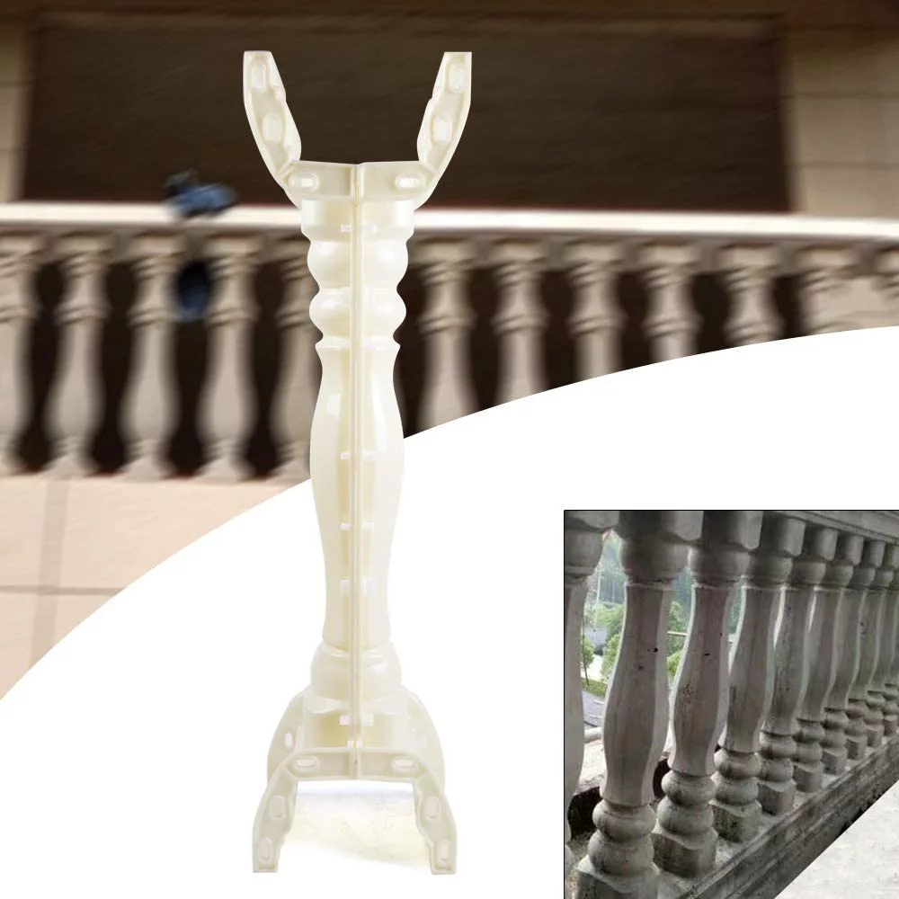 Fichiouy Roman Cement Railing Moulds DIY Column Fence Balustrade PVC Mold for Concrete Plaster Cement 89cm