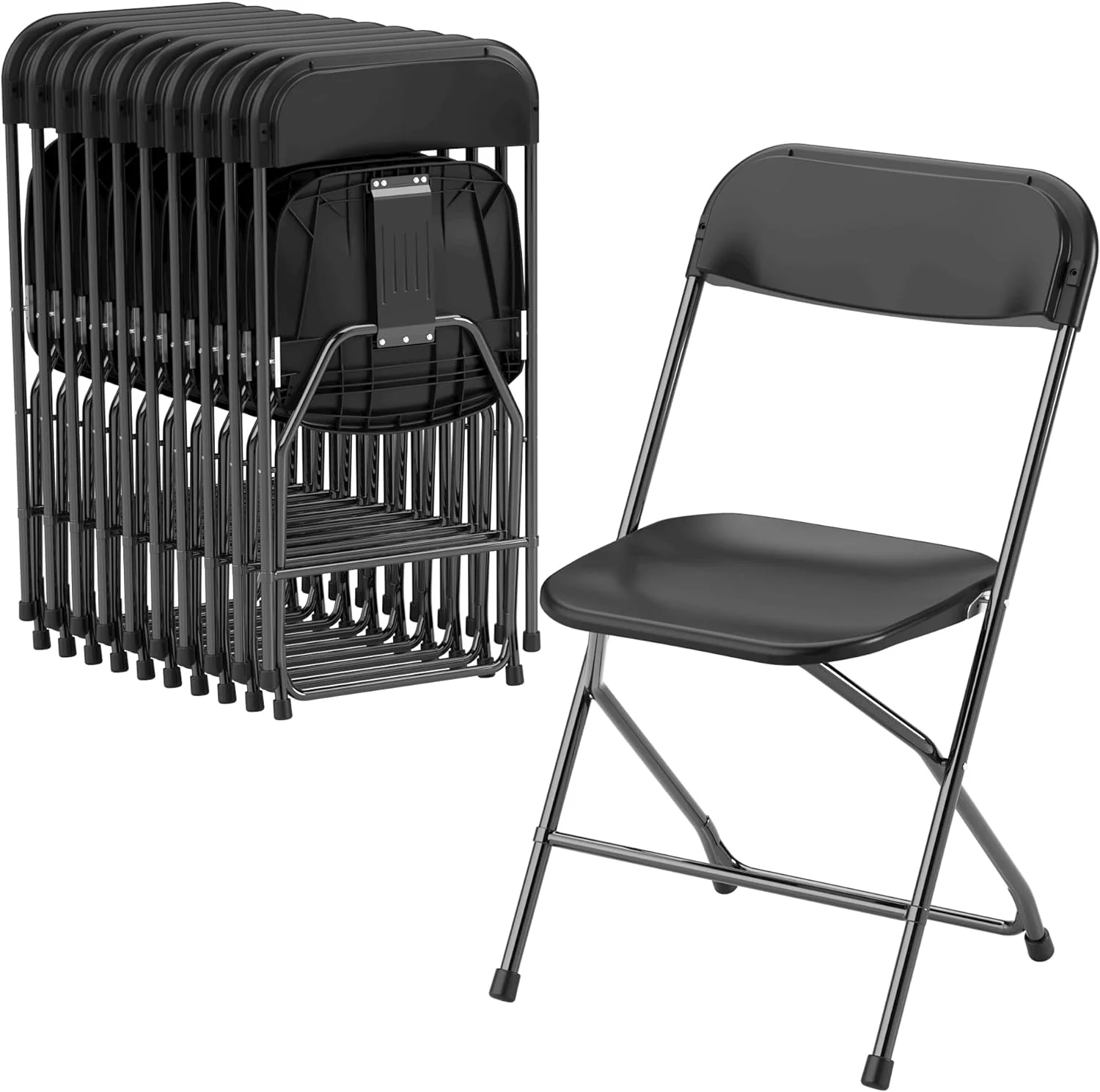 DSZBNUIO ZXCERT 10 Pack Plastic ZXCERT 300lb Capacity Portable Commercial Chair with Steel Frame for Home Office Wedding Party Indoor Outdoor Events Stackable ZXCERT