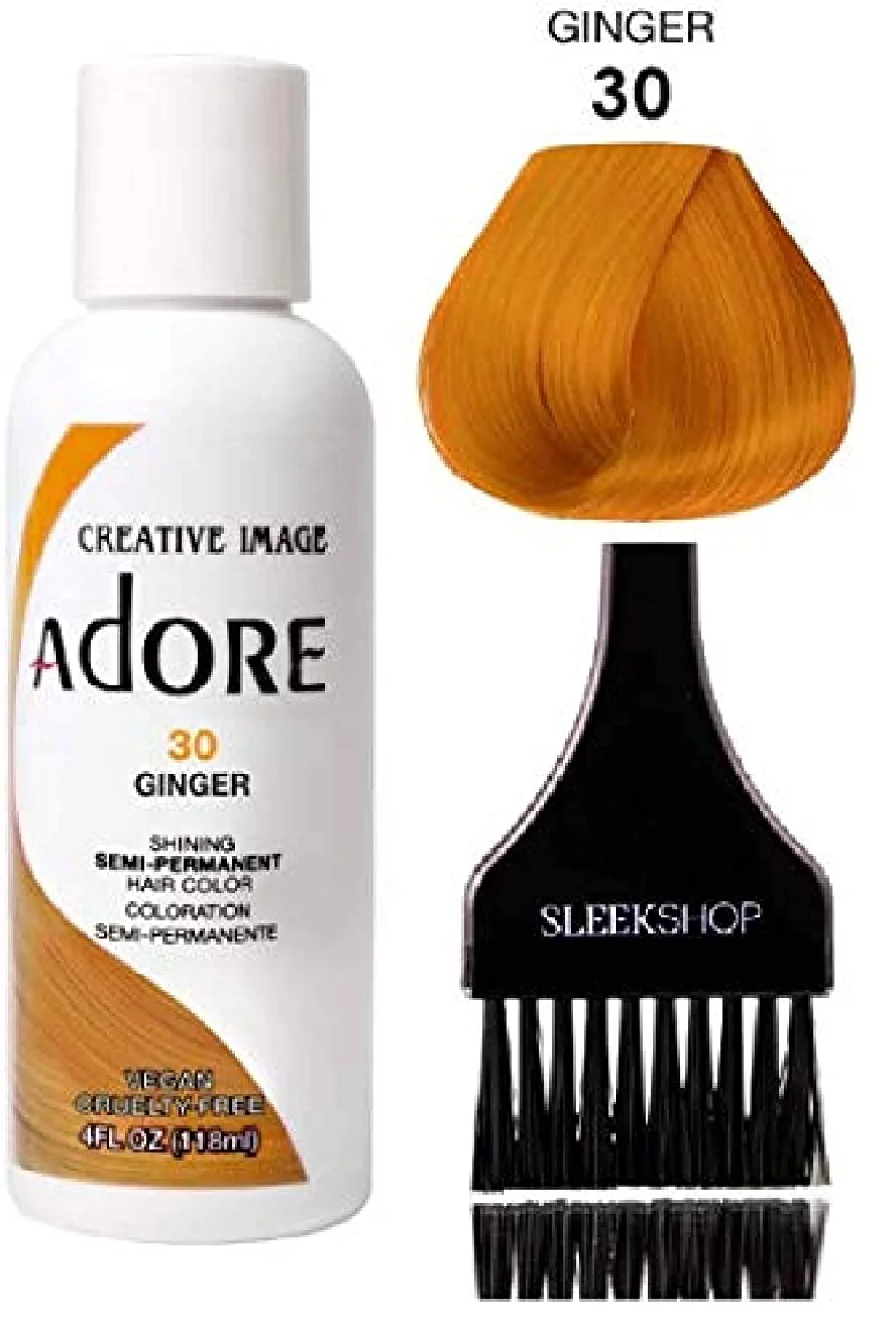 ADORE Creative Image Shining SEMI-PERMANENT Hair Color (w/ brush) No Ammonia - 30 Ginger