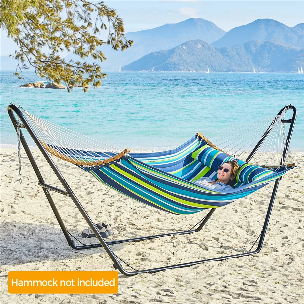 Topeakmart Steel Hammock Stand with Anti-slip Foot Pads, Black