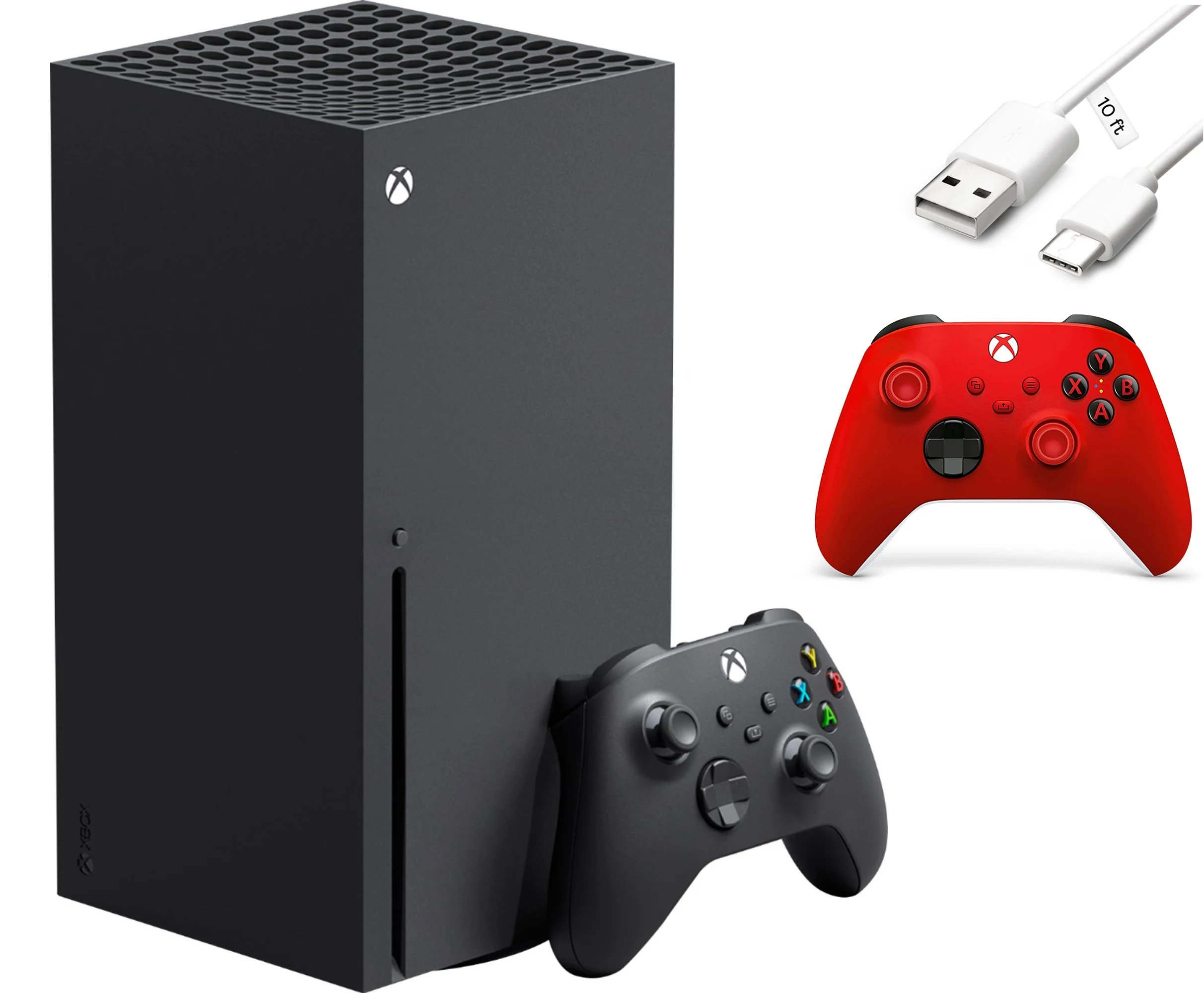 Microsoft Xbox Series X Gaming Bundle, Xbox Series X 1TB Console, Extra Red Xbox Wireless Controller, with Mazepoly Accessories