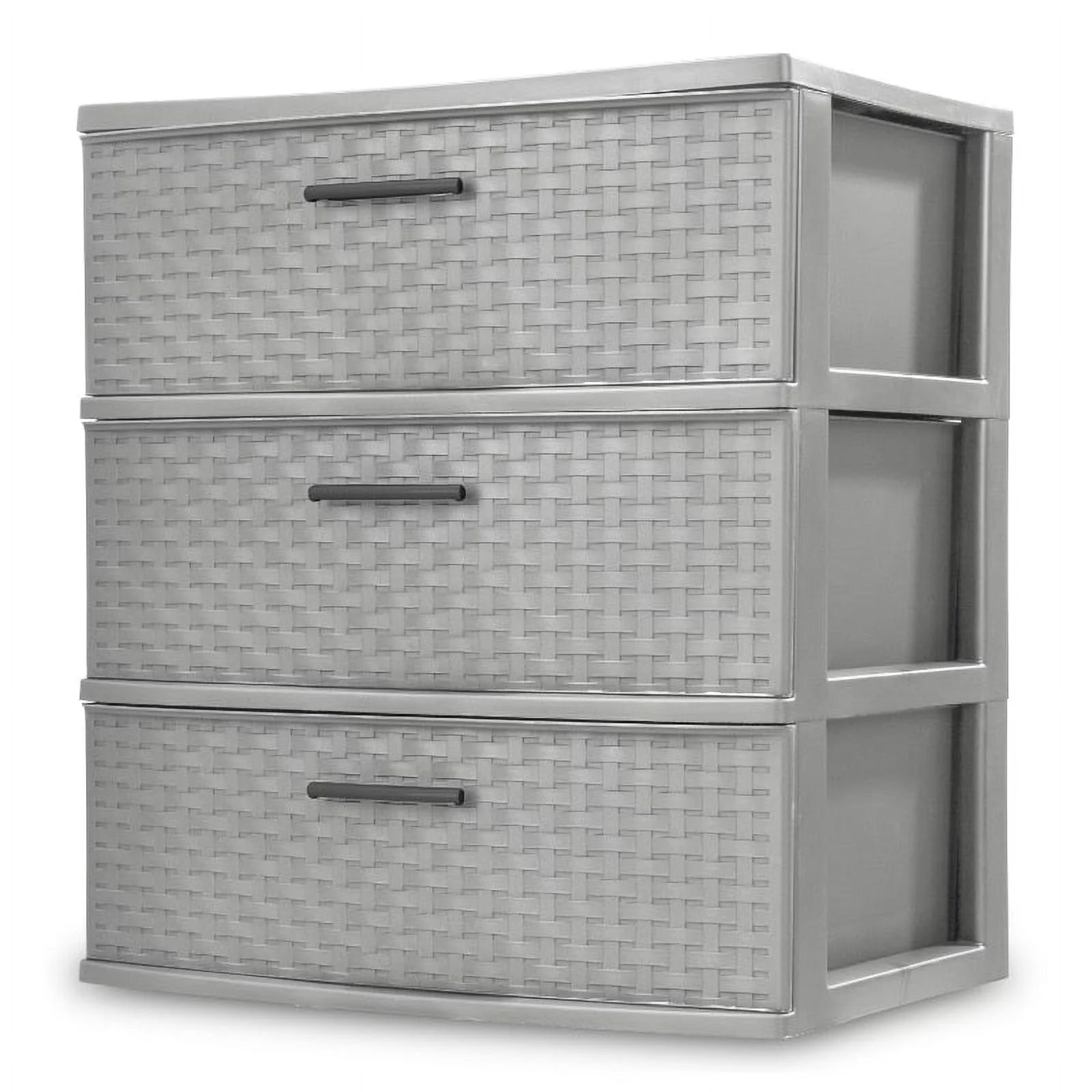 Sterilite 3 Drawer Wide Weave Tower Plastic