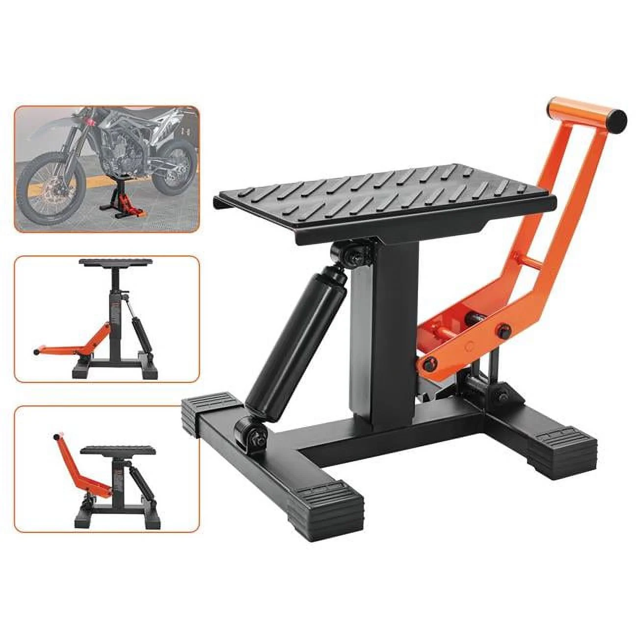 Vevor Dirt Bike Lift Stand, Motorcycle Jack Lift Stand & Hydraulic Lift Operation, Adjustable Height Hoist Table - 440 lbs