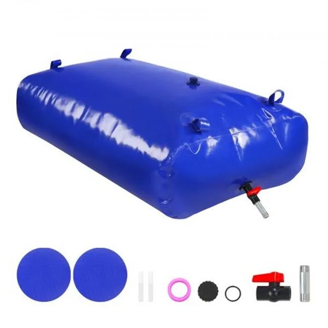 Vevor  142.65 gal & 540 Liter Water Tank Storage Bladder for 1000D Blue PVC Collapsible Water Storage - Large
