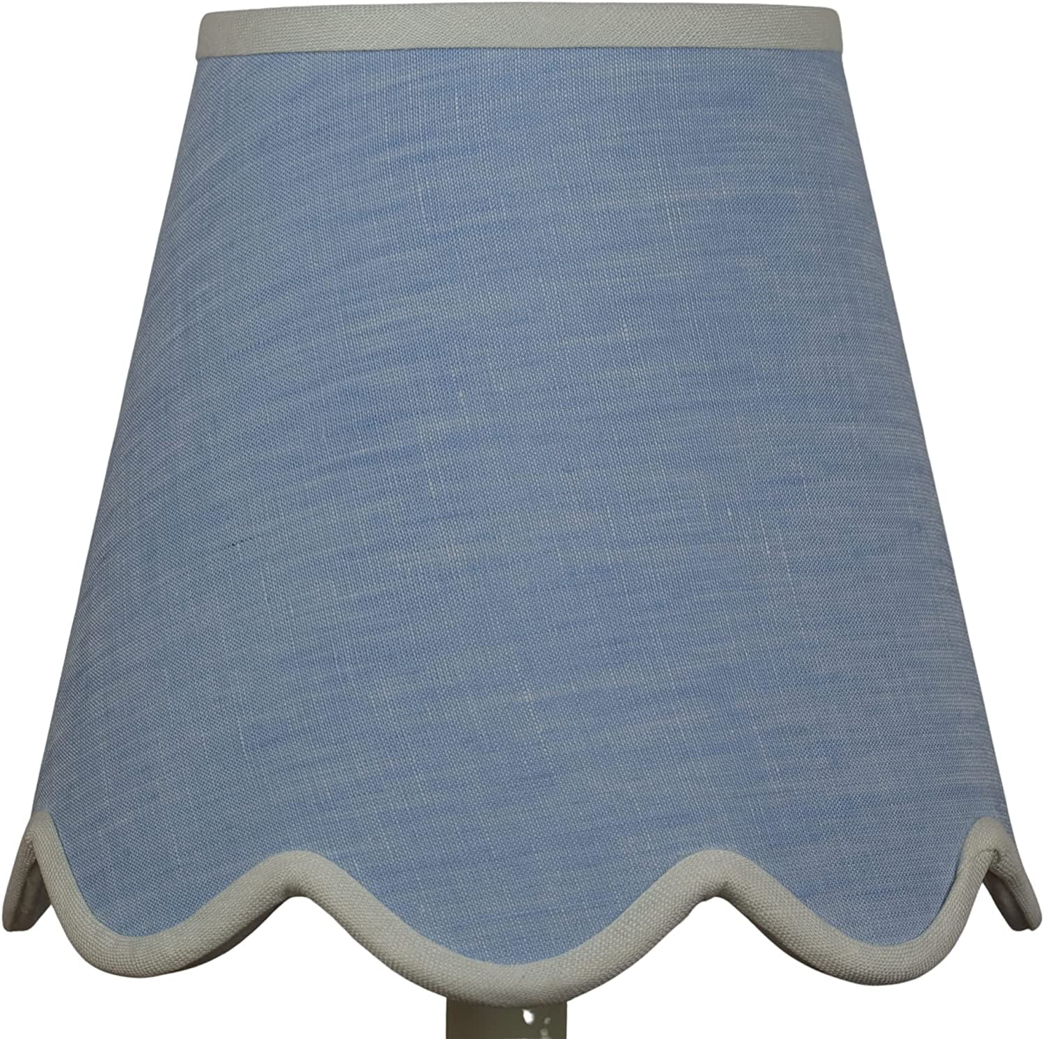 10 Inch Linen Scallop Bottom Empire Lamp Shade