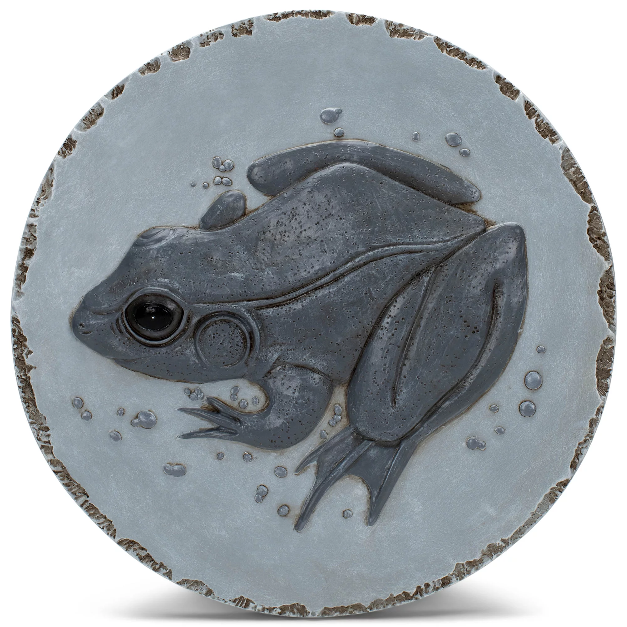 Nat & Jules Frog Concrete Color 11 inch Resin Stepping Stone
