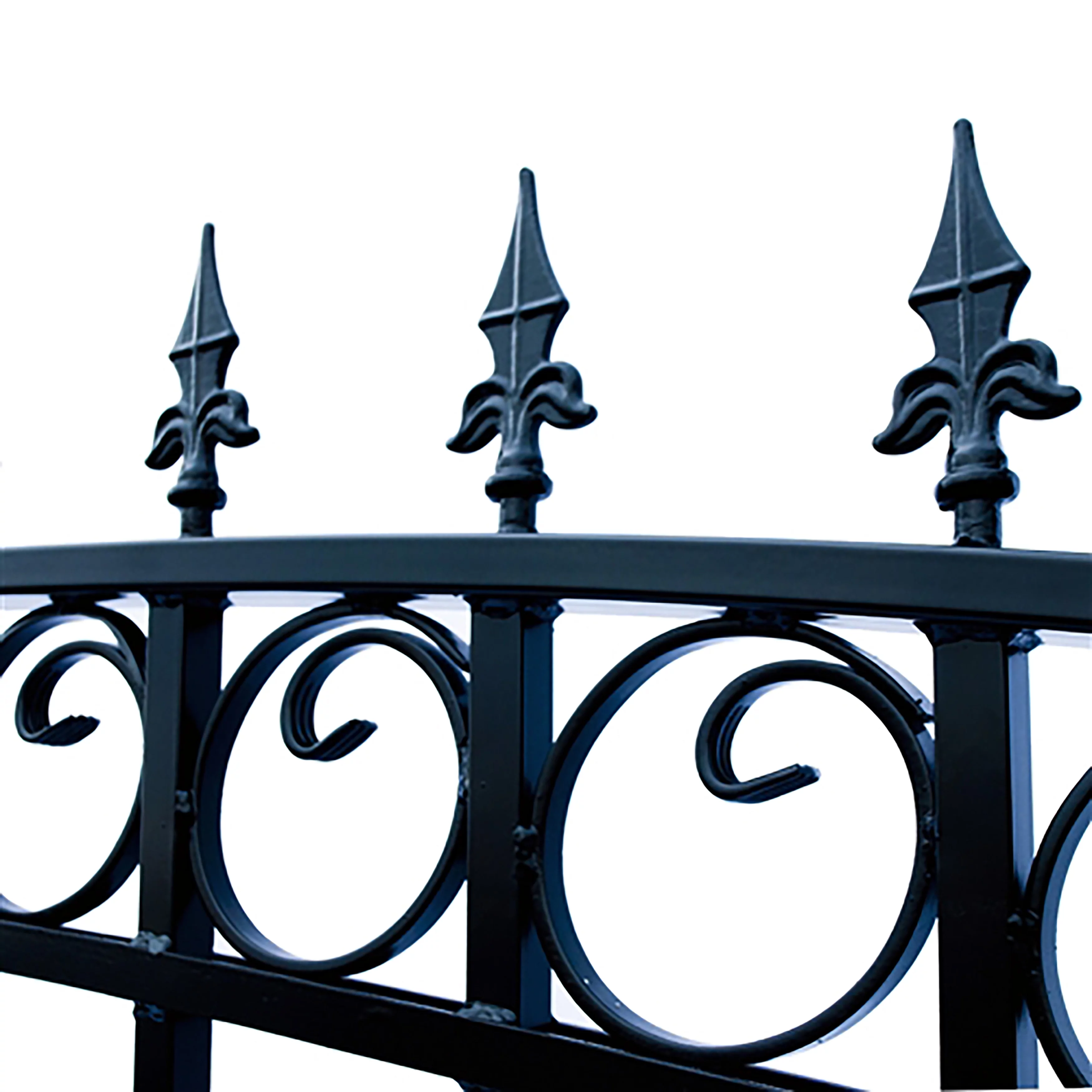 ALEKO Outdoor Yard Garden 8' x 5' Steel Black Fence Prague Style