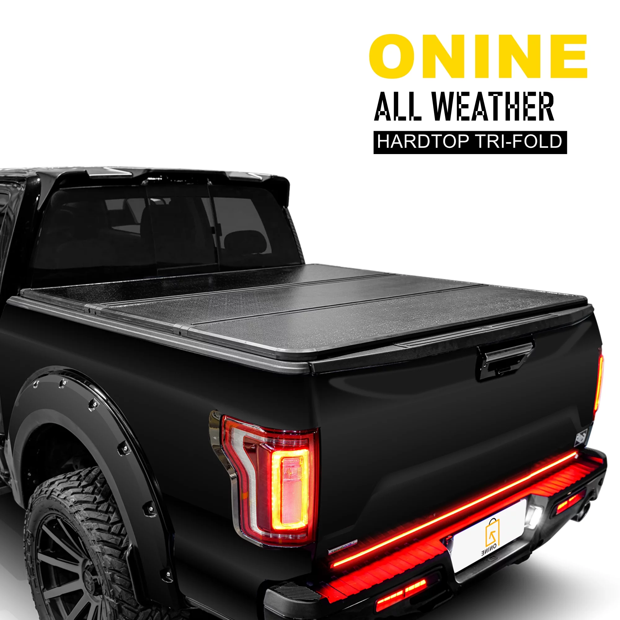 ONINE AWH Hard Tri-Fold Truck Bed Tonneau Cover Custom Fit 2019-2023 Chevy Silverado/GMC Sierra 1500 5.8ft Bed(69